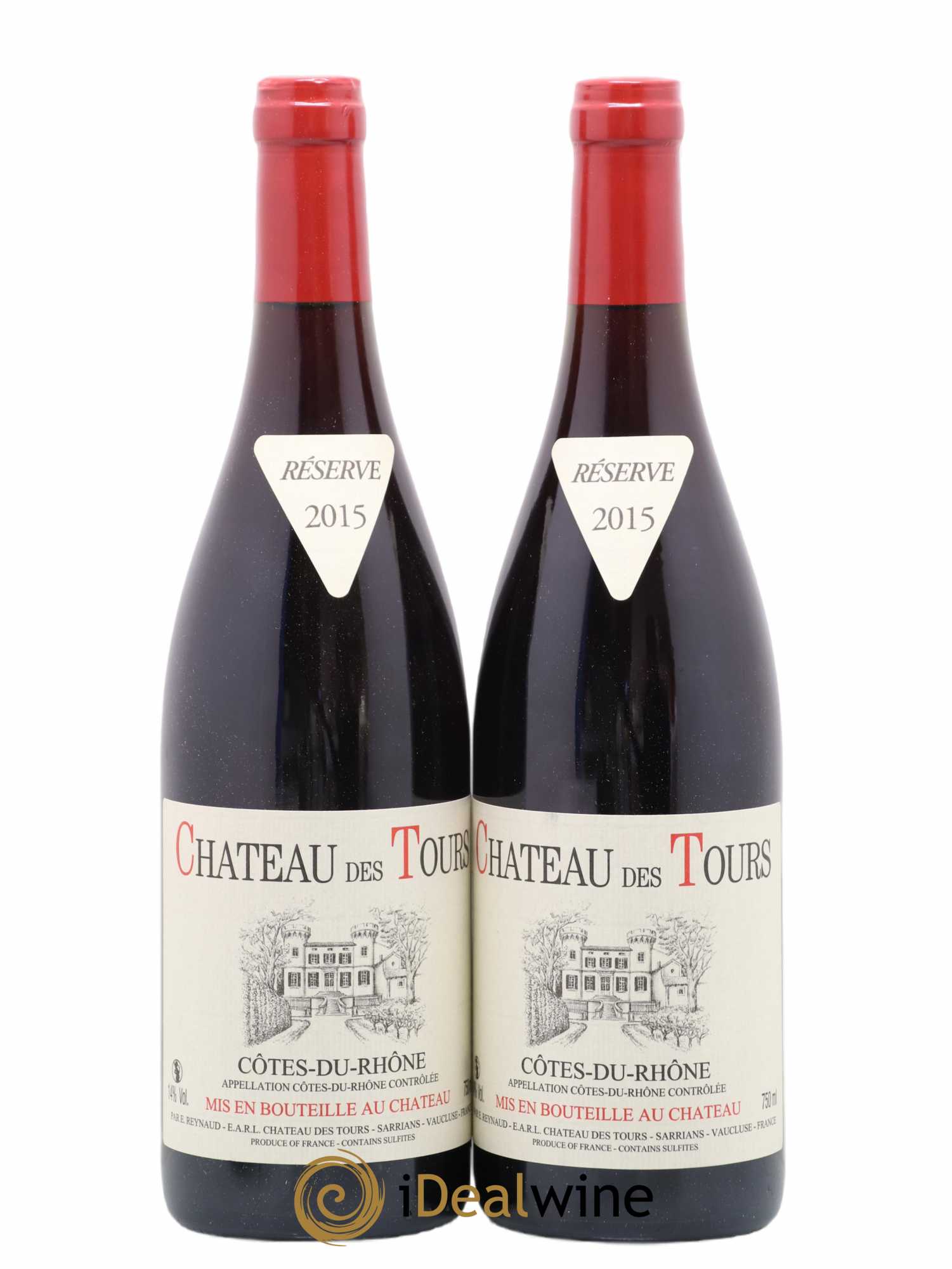 Côtes-du-Rhône Château des Tours Emmanuel Reynaud 2015 - Lot de 2 bouteilles - 0