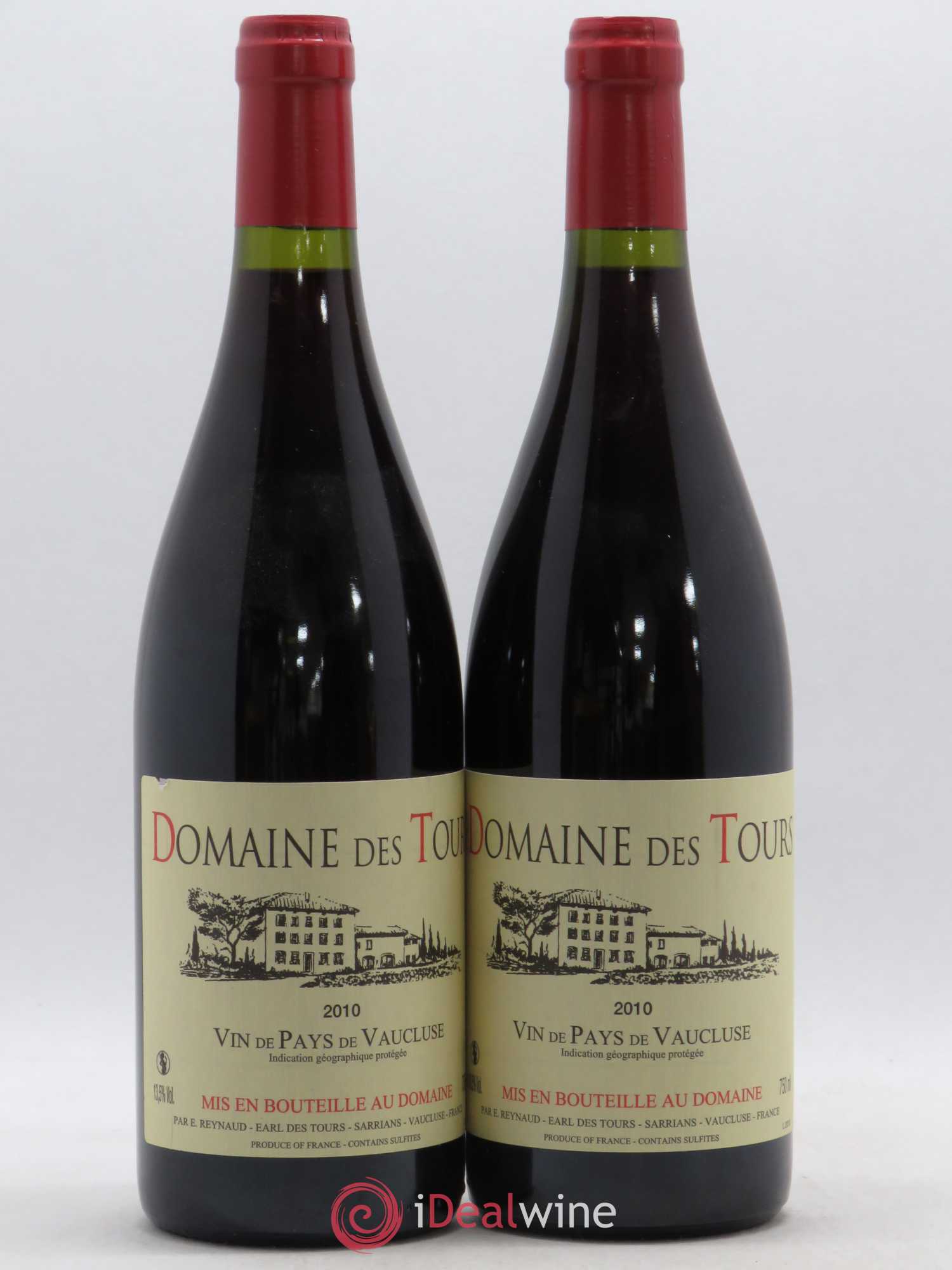 Vaucluse (Vin de Pays de Vaucluse) Domaine des Tours Emmanuel Reynaud 2010 - Lot de 2 bouteilles - 0