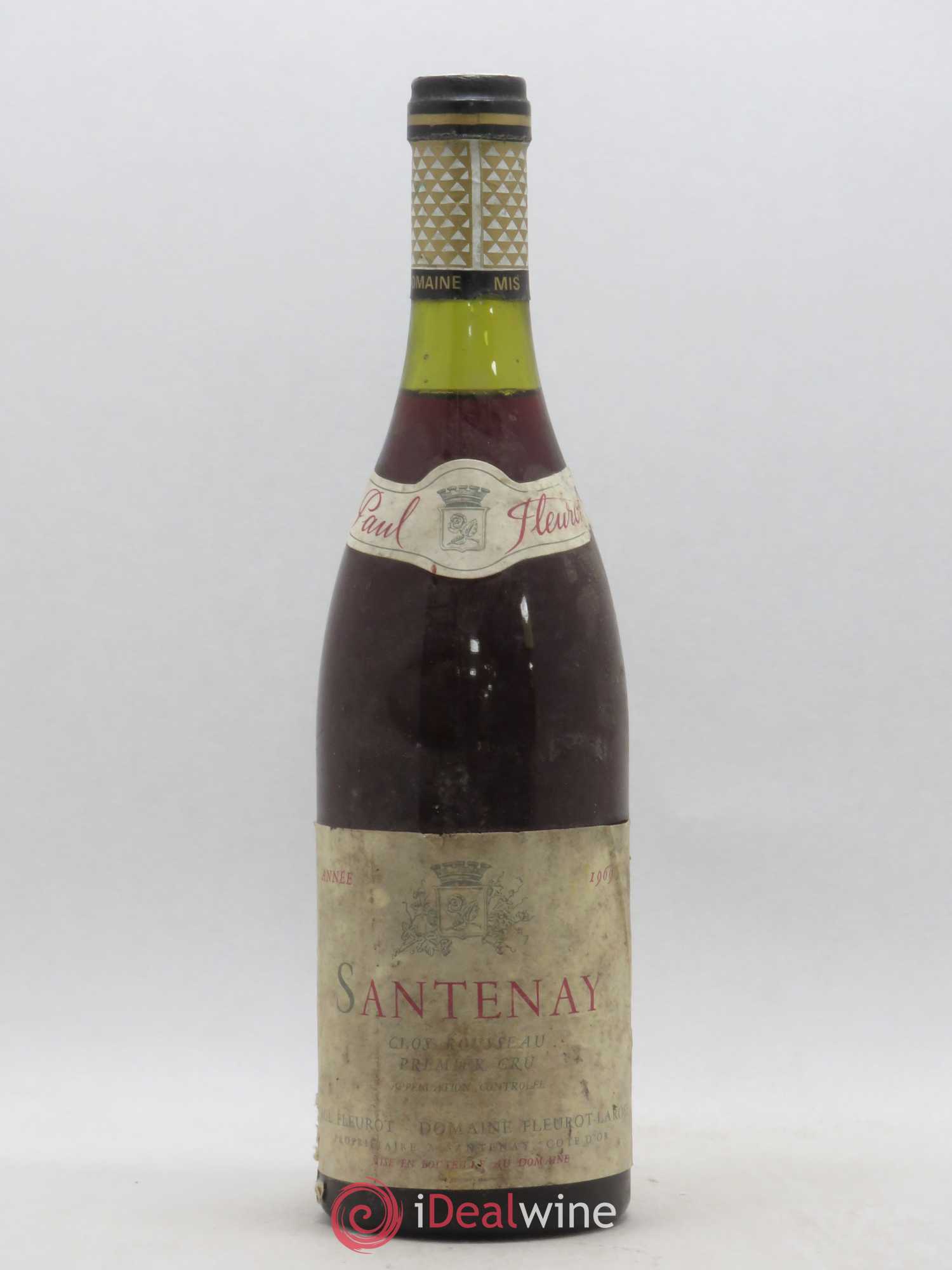 Santenay 1er Cru Clos Rousseau Paul Fleurot 1969 - Lot de 1 bouteille - 0