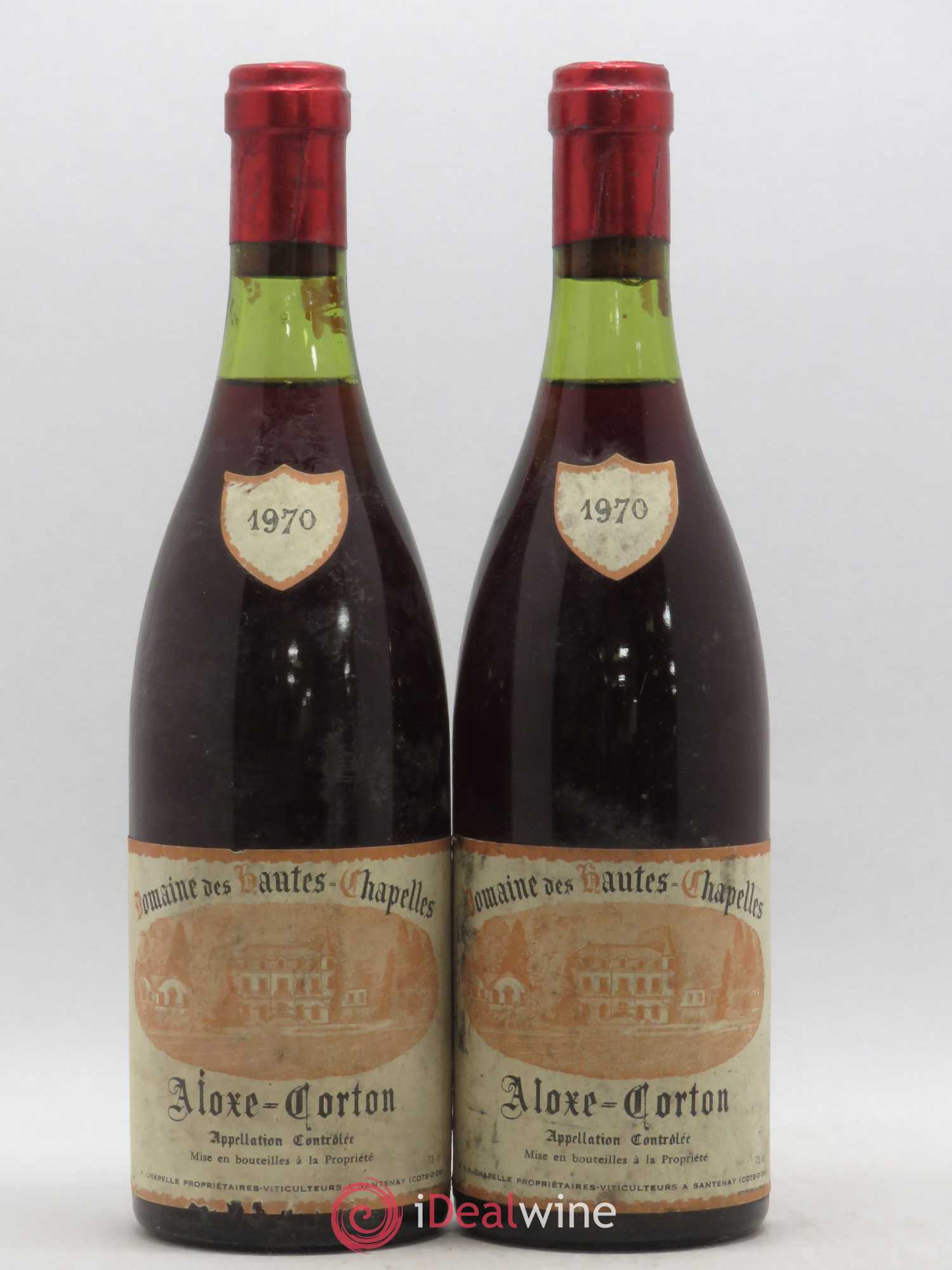 Aloxe-Corton Domaine des Hautes Chapelles P. Chapelle 1970 - Posten von 2 Flaschen - 0