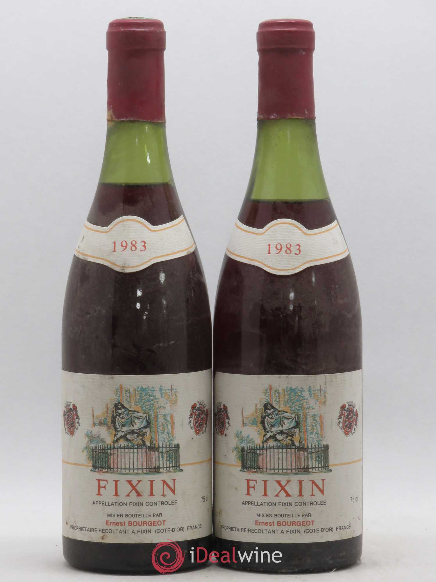 Fixin Ernest Bourgeot 1983 - Lot of 5 bottles - 2