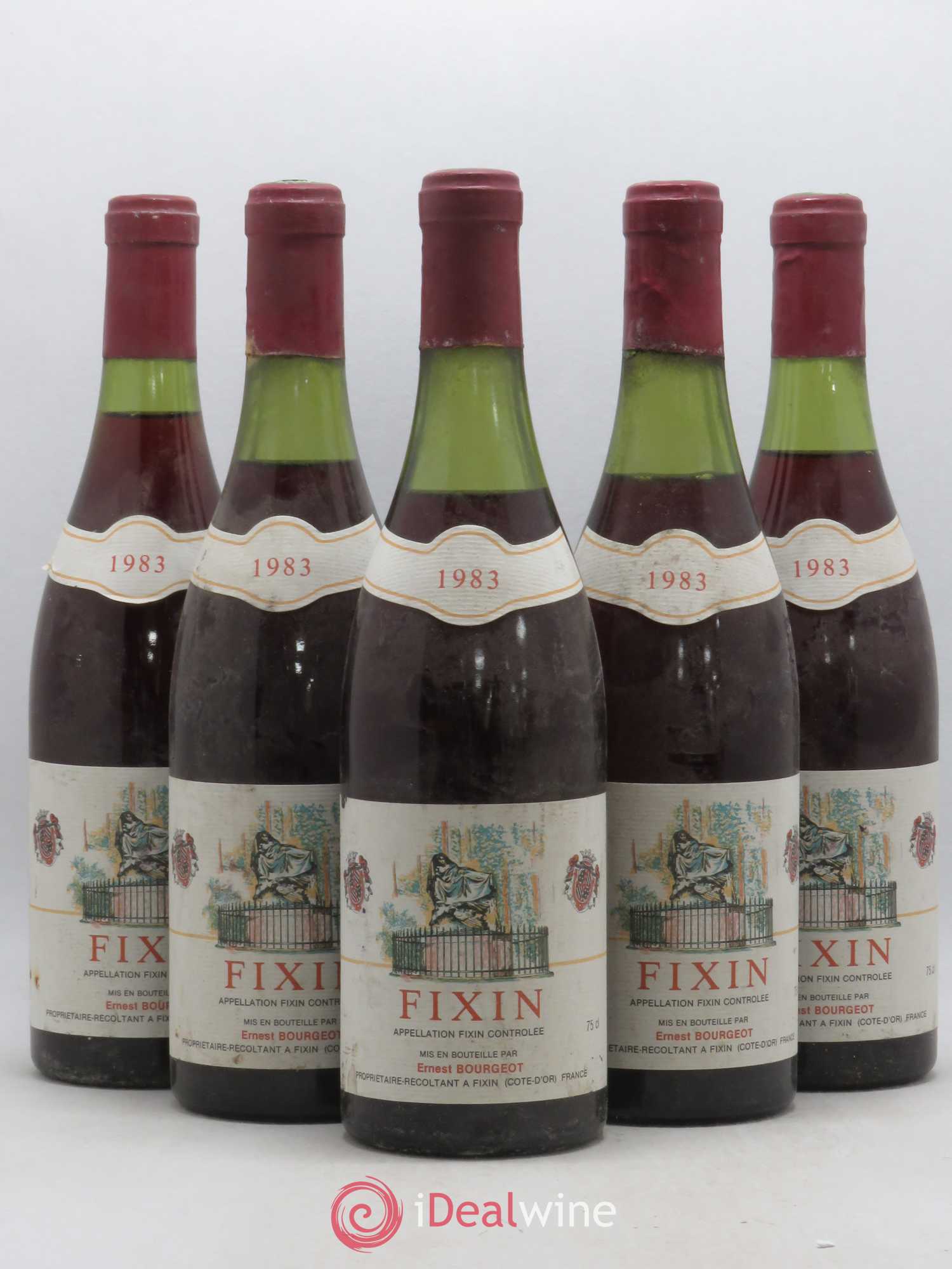 Fixin Ernest Bourgeot 1983 - Lot of 5 bottles - 0
