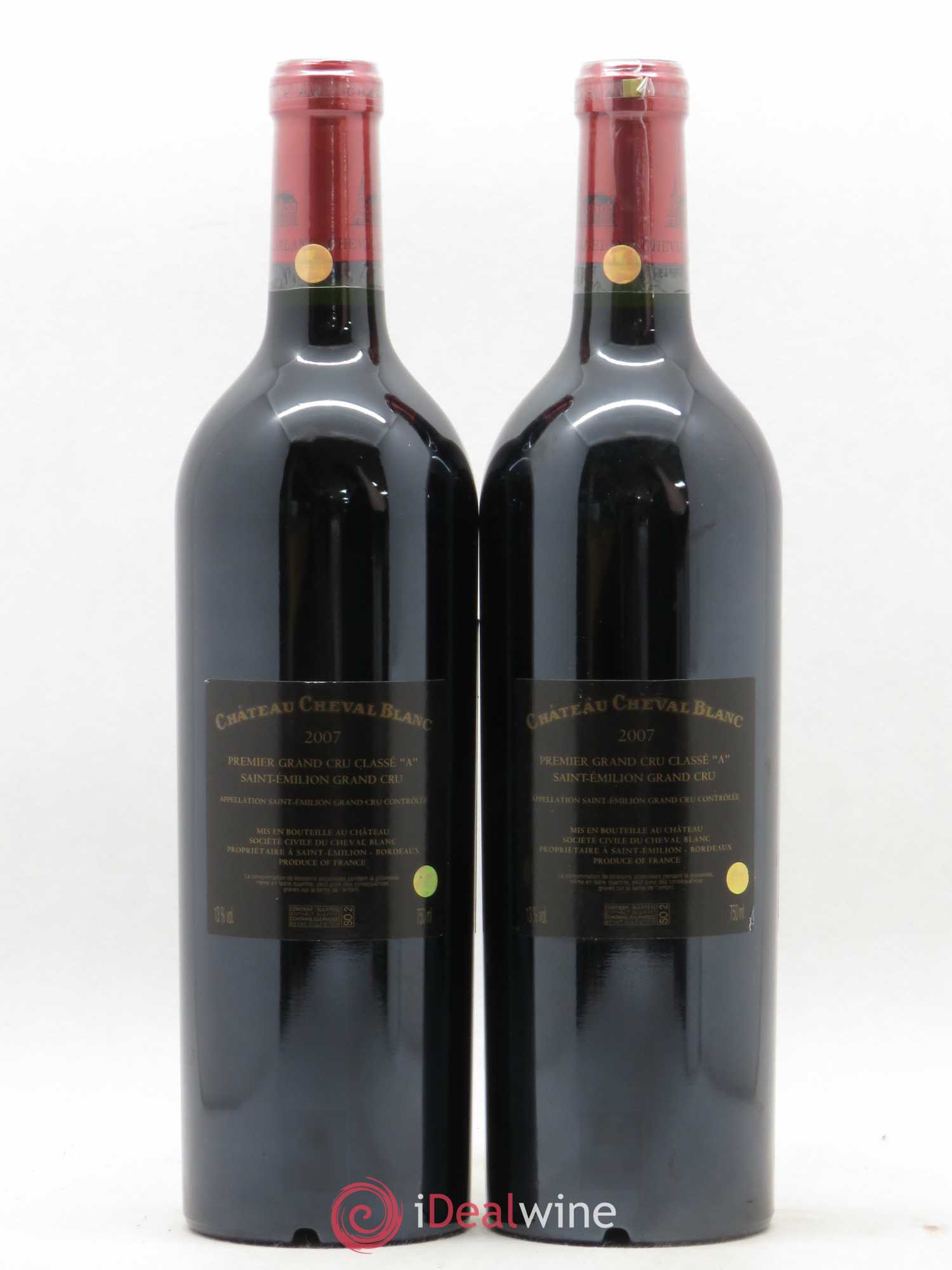 Château Cheval Blanc 1er Grand Cru Classé A 2007 - Lot of 2 bottles - 1