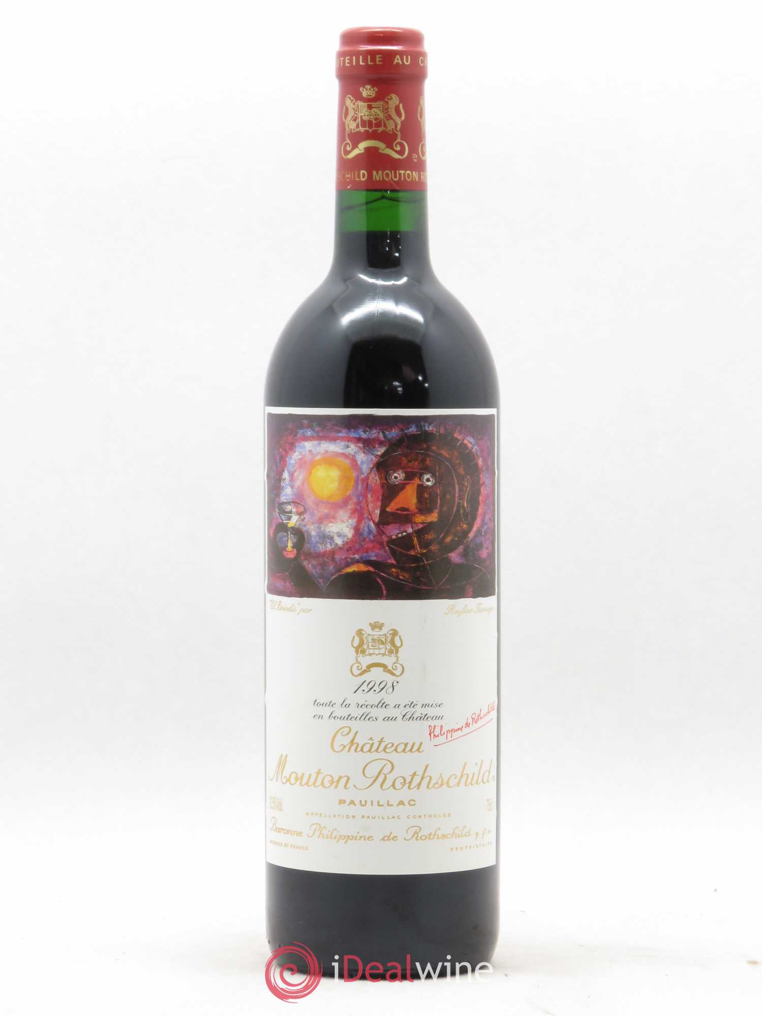 Château Mouton Rothschild 1er Grand Cru Classé 1998 - Lot de 1 bouteille - 0