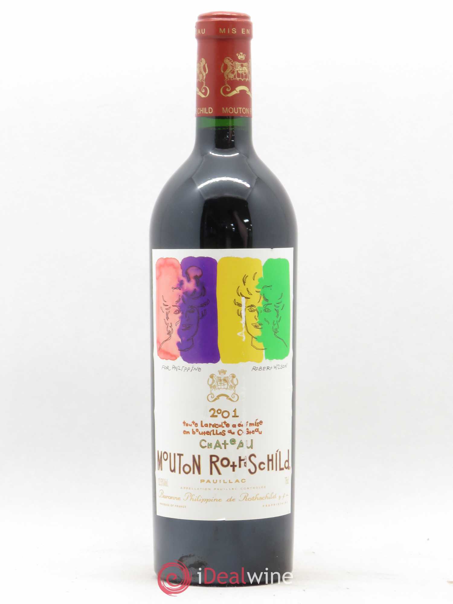 Château Mouton Rothschild 1er Grand Cru Classé 2001 - Lot de 1 bouteille - 0