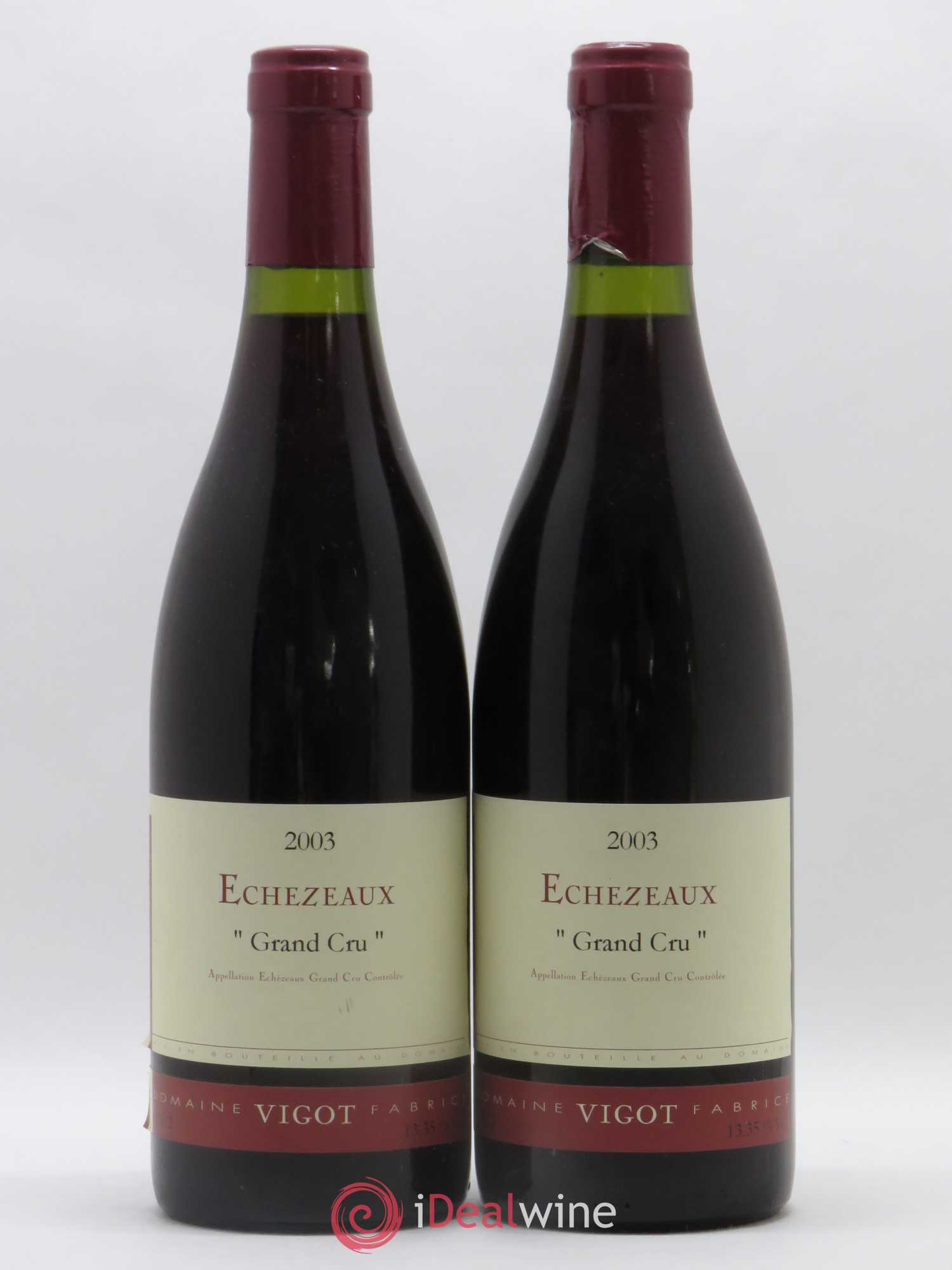 Echezeaux Grand Cru Domaine Fabrice Vigot 2003 - Posten von 2 Flaschen - 0