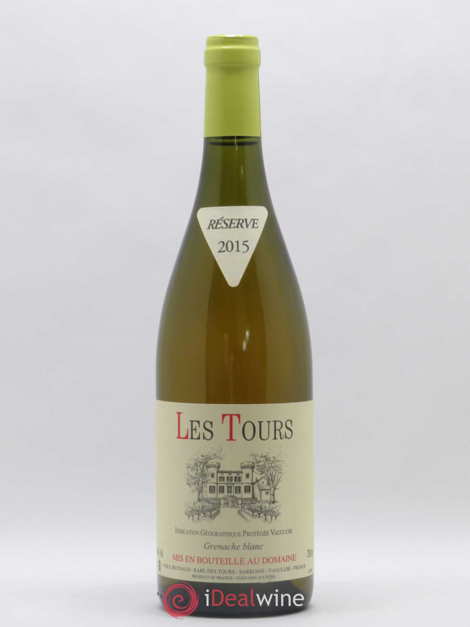 Vaucluse (Vin de Pays de Vaucluse) Les Tours Grenache Blanc Emmanuel Reynaud 2015 - Lot de 1 bouteille - 0