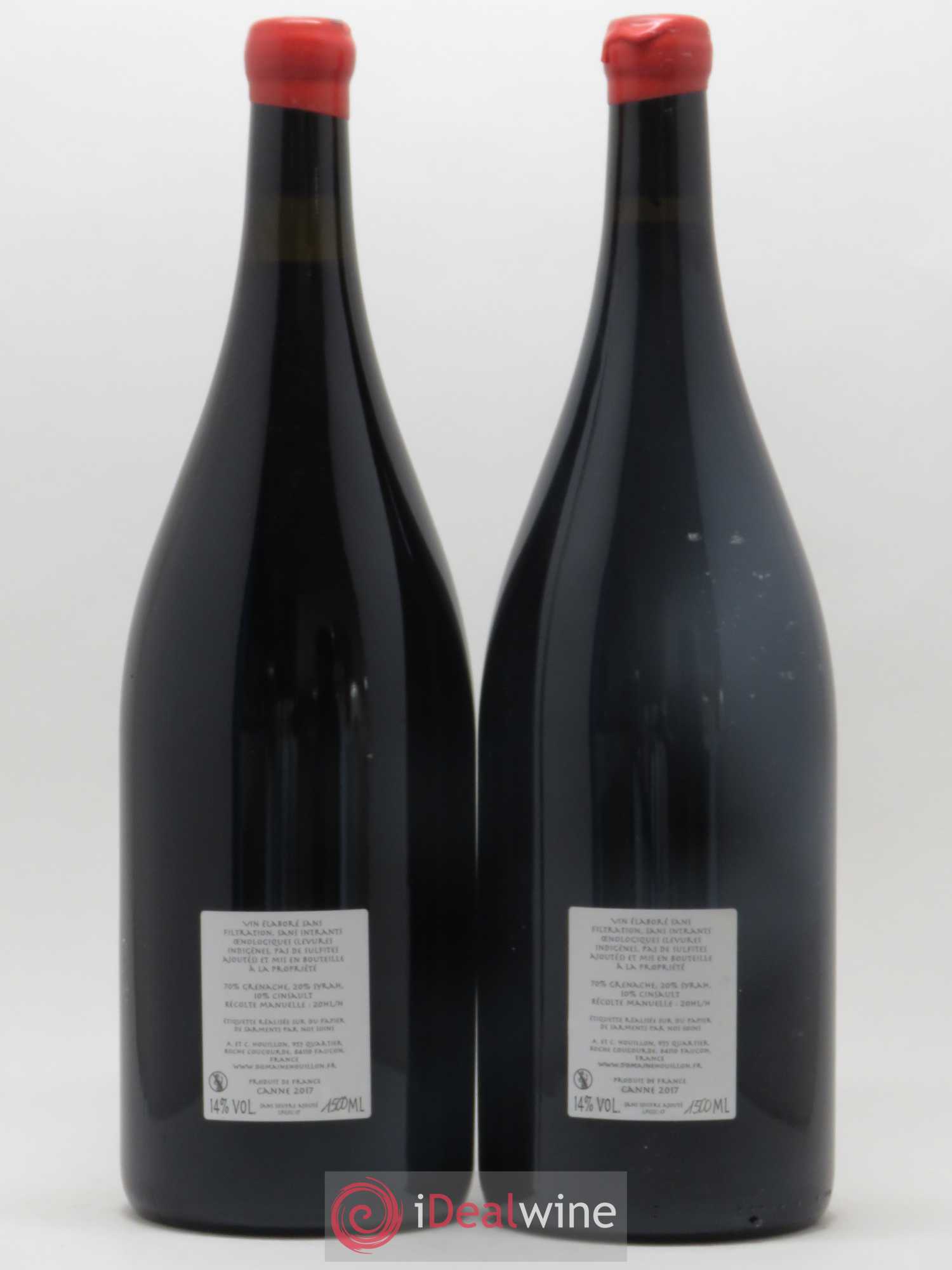 Côtes-du-Rhône Canne Aurélien et Charlotte Houillon (sans prix de réserve) 2017 - Lot de 2 magnums - 1