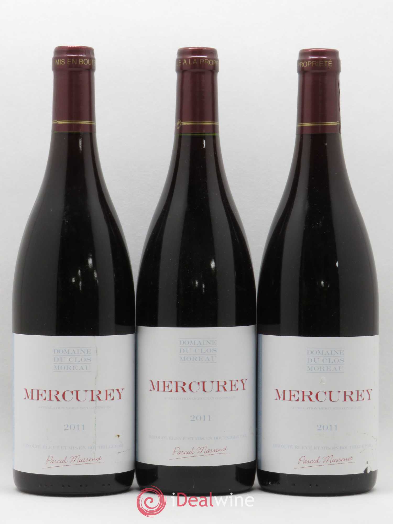Mercurey Domaine du Clos Moreau Massenot 2011 - Posten von 3 Flaschen - 0