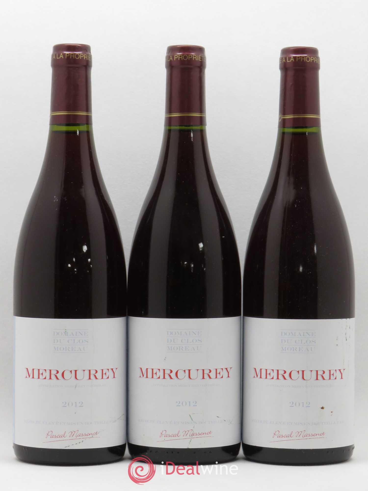 Mercurey Domaine du Clos Moreau Massenot 2012 - Posten von 3 Flaschen - 0