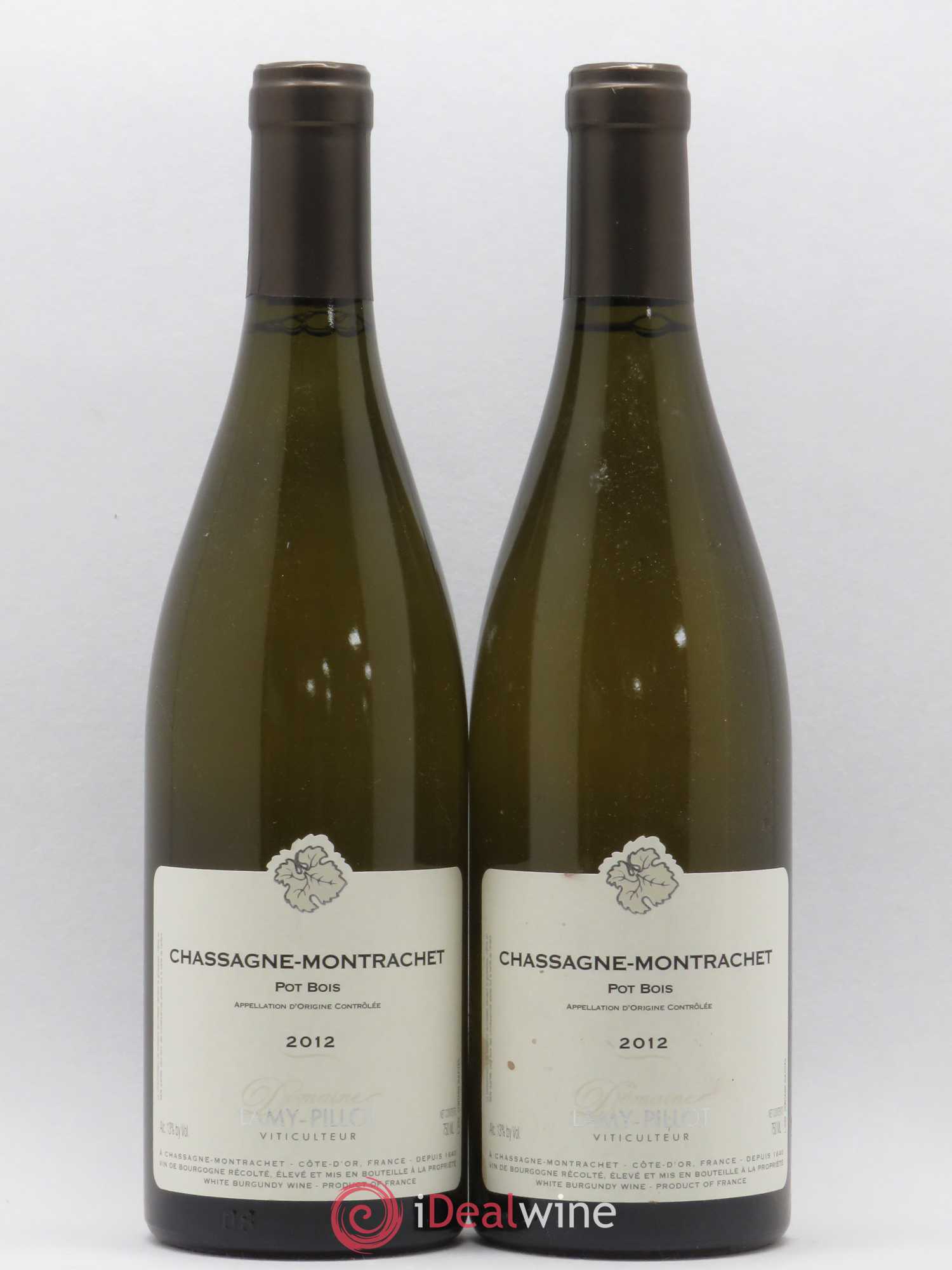 Chassagne-Montrachet Pot Bois Lamy Pillot 2012 - Posten von 2 Flaschen - 0