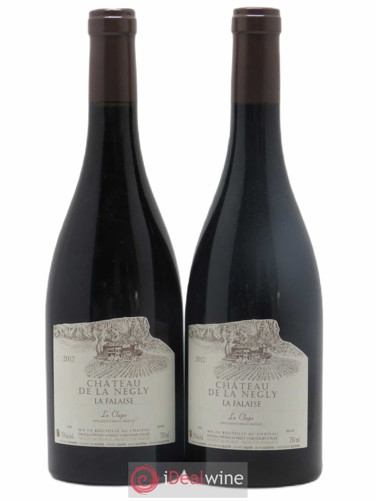 La Clape Château de La Négly La Falaise Jean Paux-Rosset 2017 - Lot de 2 bouteilles - 0