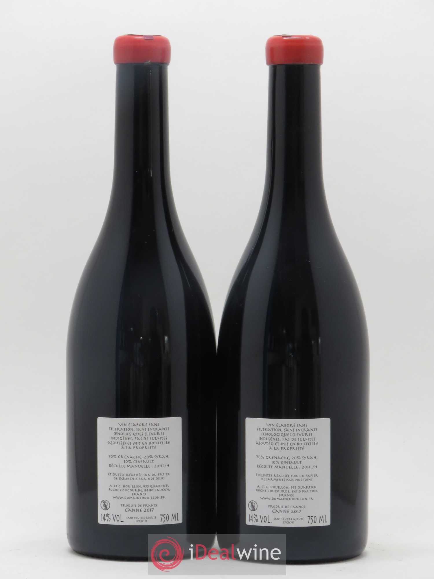 Côtes-du-Rhône Canne Aurélien et Charlotte Houillon 2017 - Lot de 2 bouteilles - 1