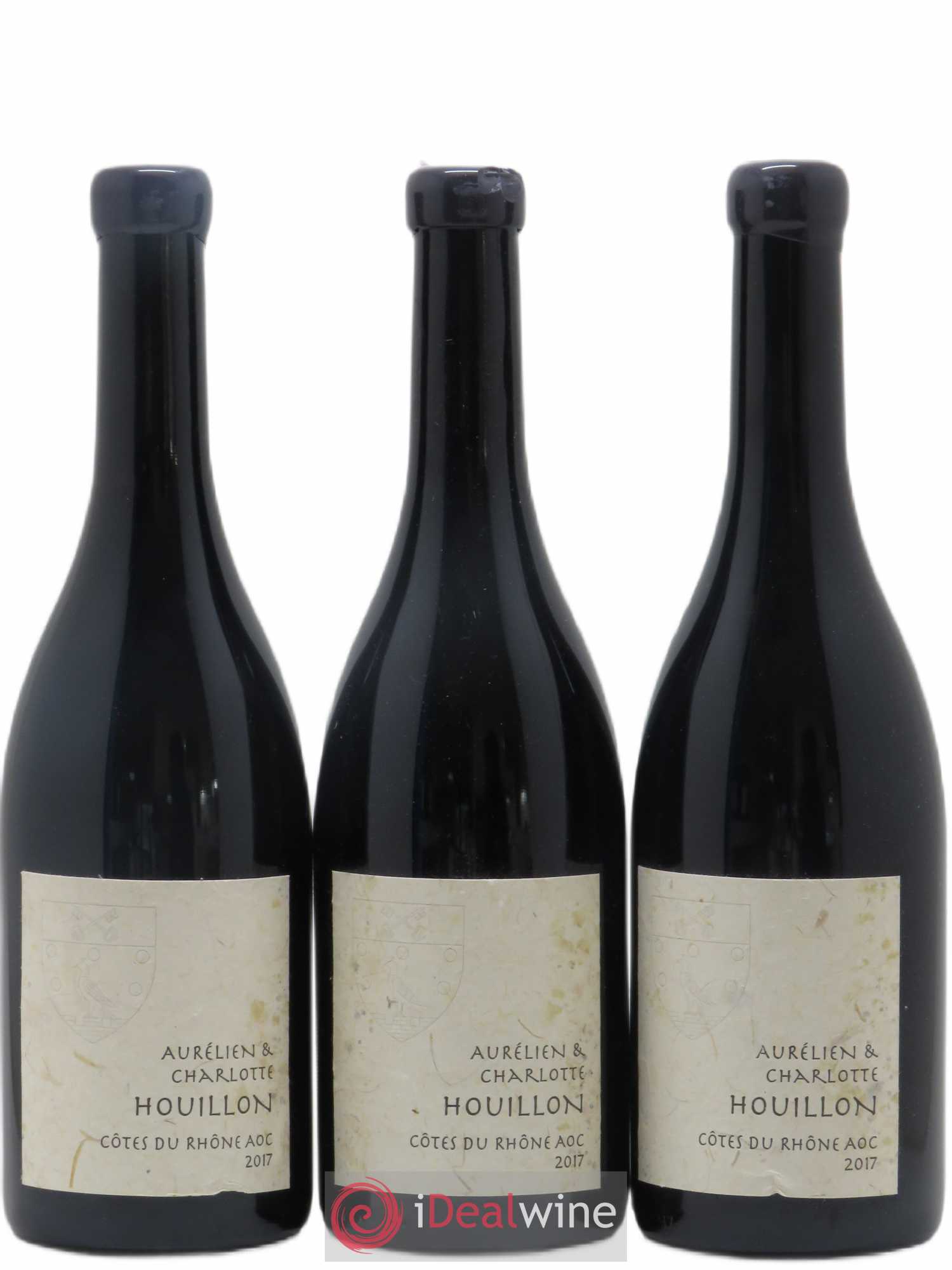 Côtes-du-Rhône Tonneaux Aurélien et Charlotte Houillon 2017 - Lot de 3 bouteilles - 0