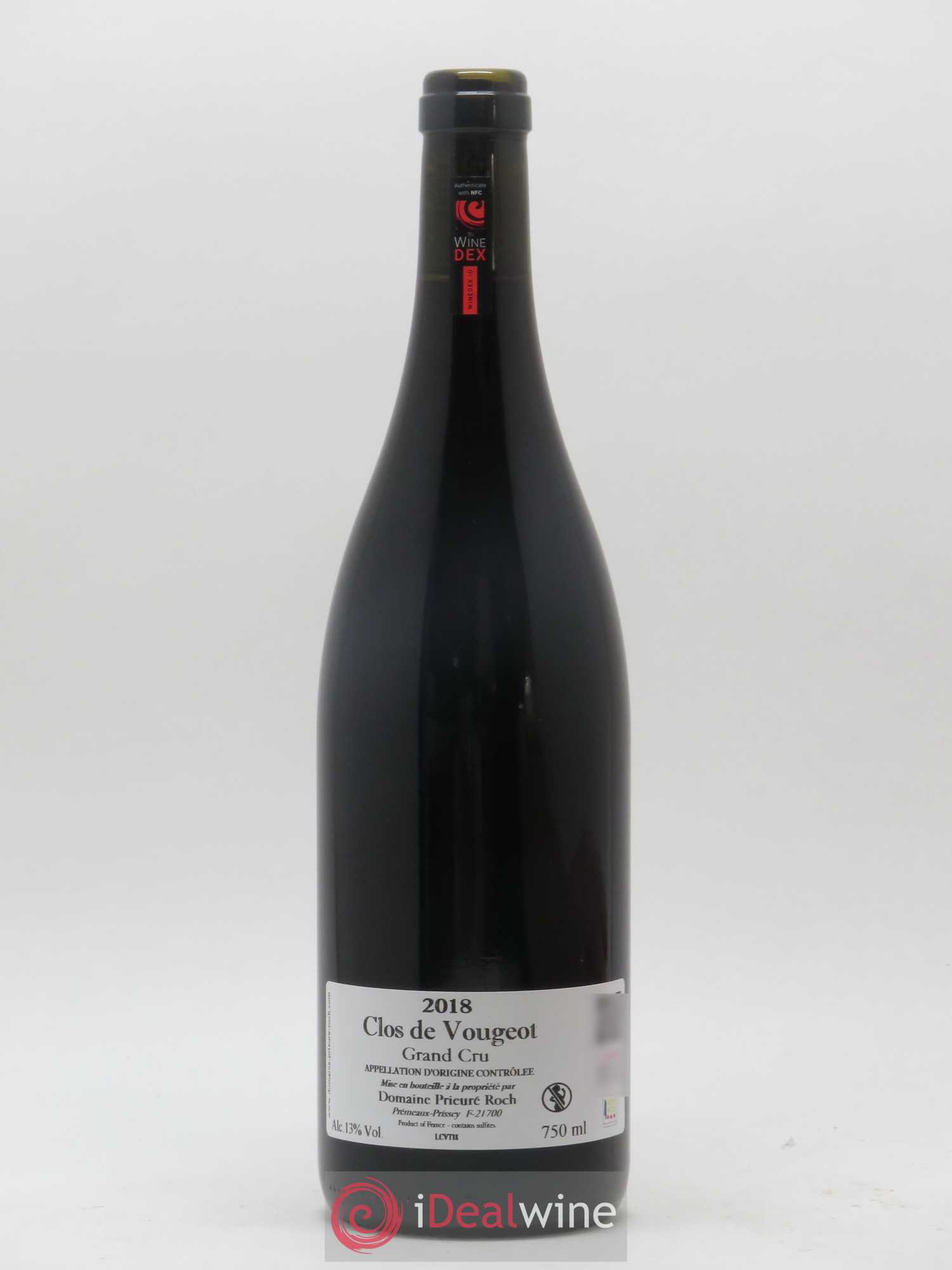 Clos de Vougeot Grand Cru Prieuré Roch 2018 - Lot de 1 bouteille - 1