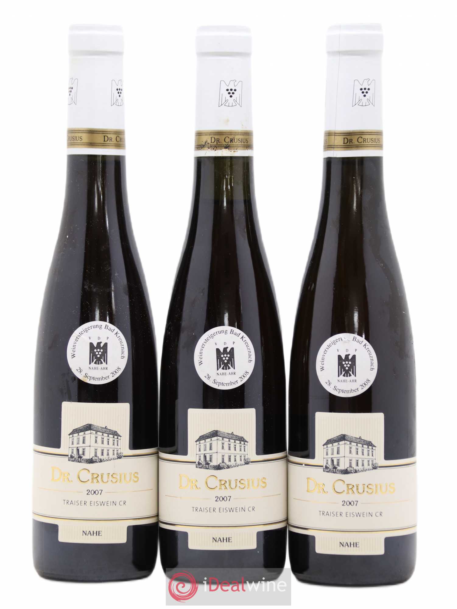 Allemagne Nahe Eiswein CR Traiser Dr Crussius 2007 - Posten von 3 Demi-Flaschen - 0