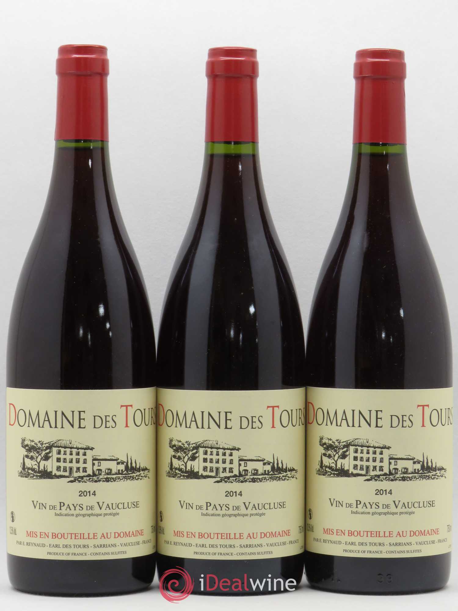 Vaucluse (Vin de Pays de Vaucluse) Domaine des Tours Emmanuel Reynaud 2014 - Lot de 3 bouteilles - 0