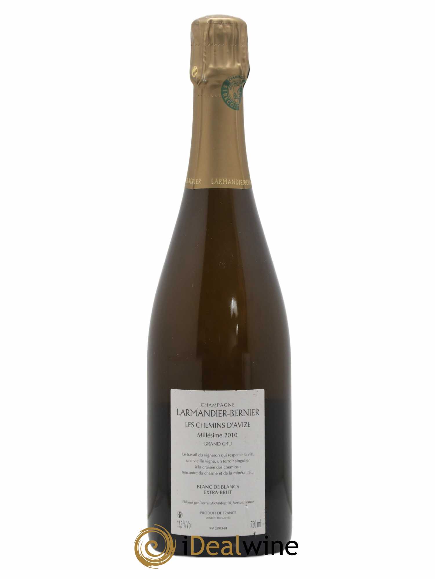 Les Chemins d'Avize Grand Cru Extra-Brut Larmandier-Bernier 2010 - Lot de 1 bouteille - 1