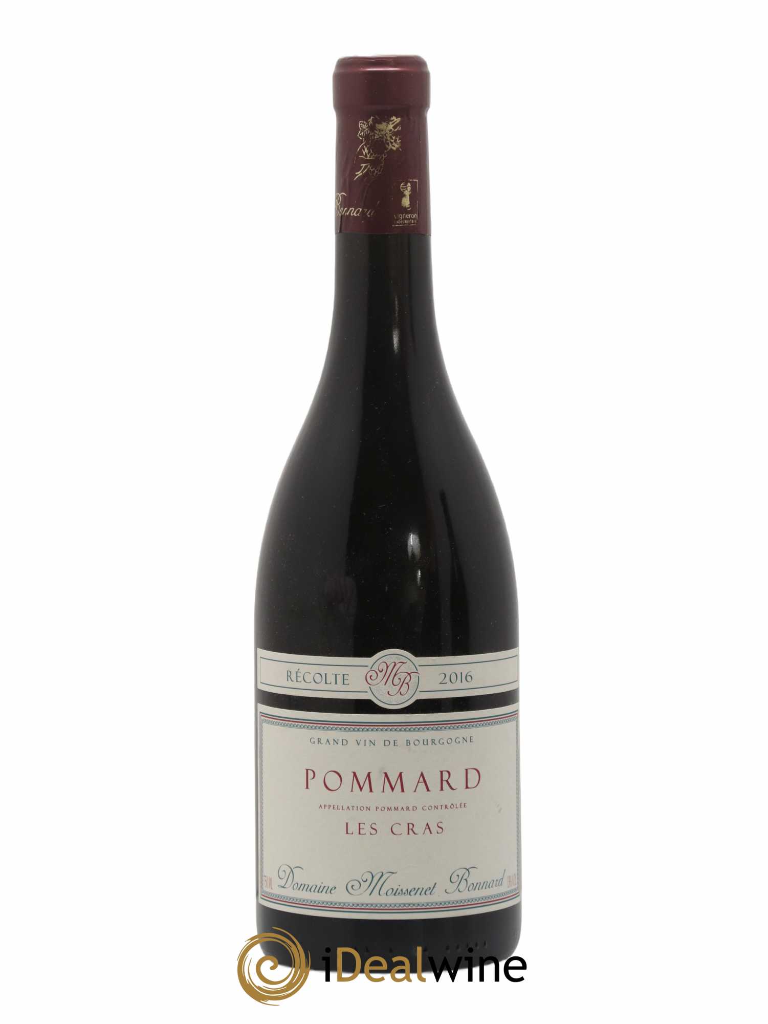 Pommard Les Cras Domaine Moissenet Bonnard 2016 - Lot of 1 bottle - 0