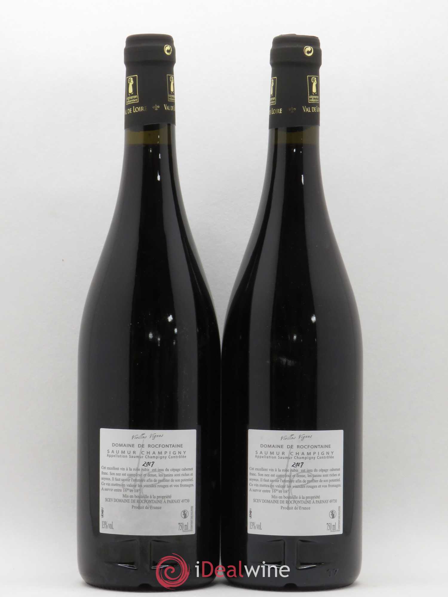 Saumur-Champigny Vieilles Vignes Domaine de Rocfontaine (sans prix de réserve) 2017 - Posten von 2 Flaschen - 1