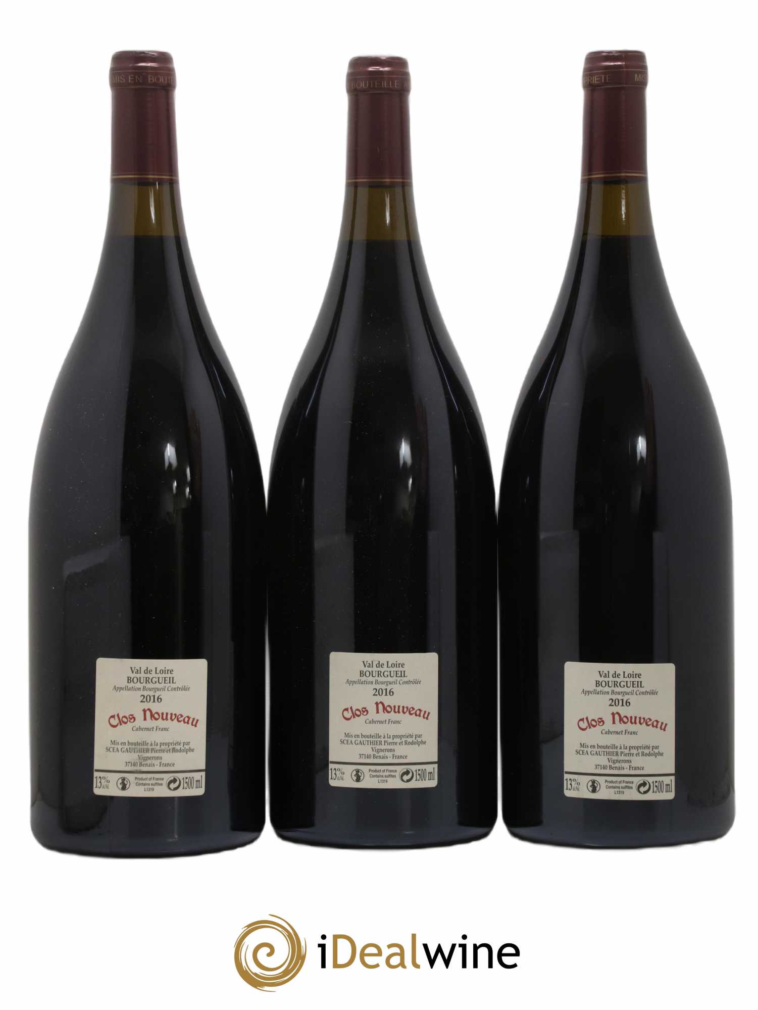 Bourgueil Clos Nouveau Domaine du Bel Air 2016 - Lot de 3 magnums - 1