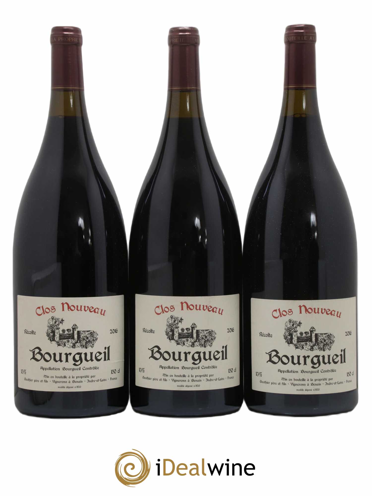 Bourgueil Clos Nouveau Domaine du Bel Air 2016 - Lot de 3 magnums - 0