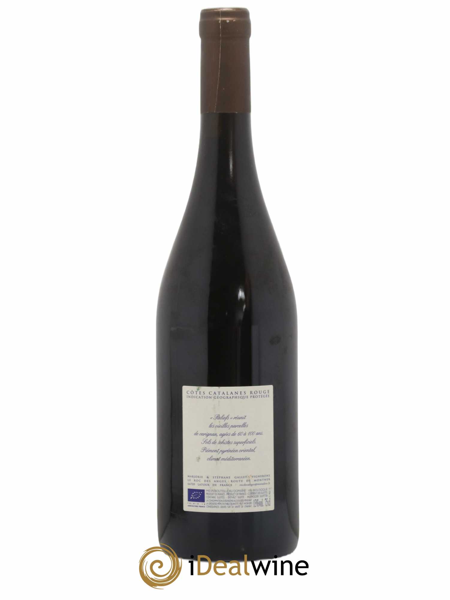 Côtes du Roussillon Roc des Anges Reliefs Marjorie et Stéphane Gallet 2015 - Lot de 1 bouteille - 1