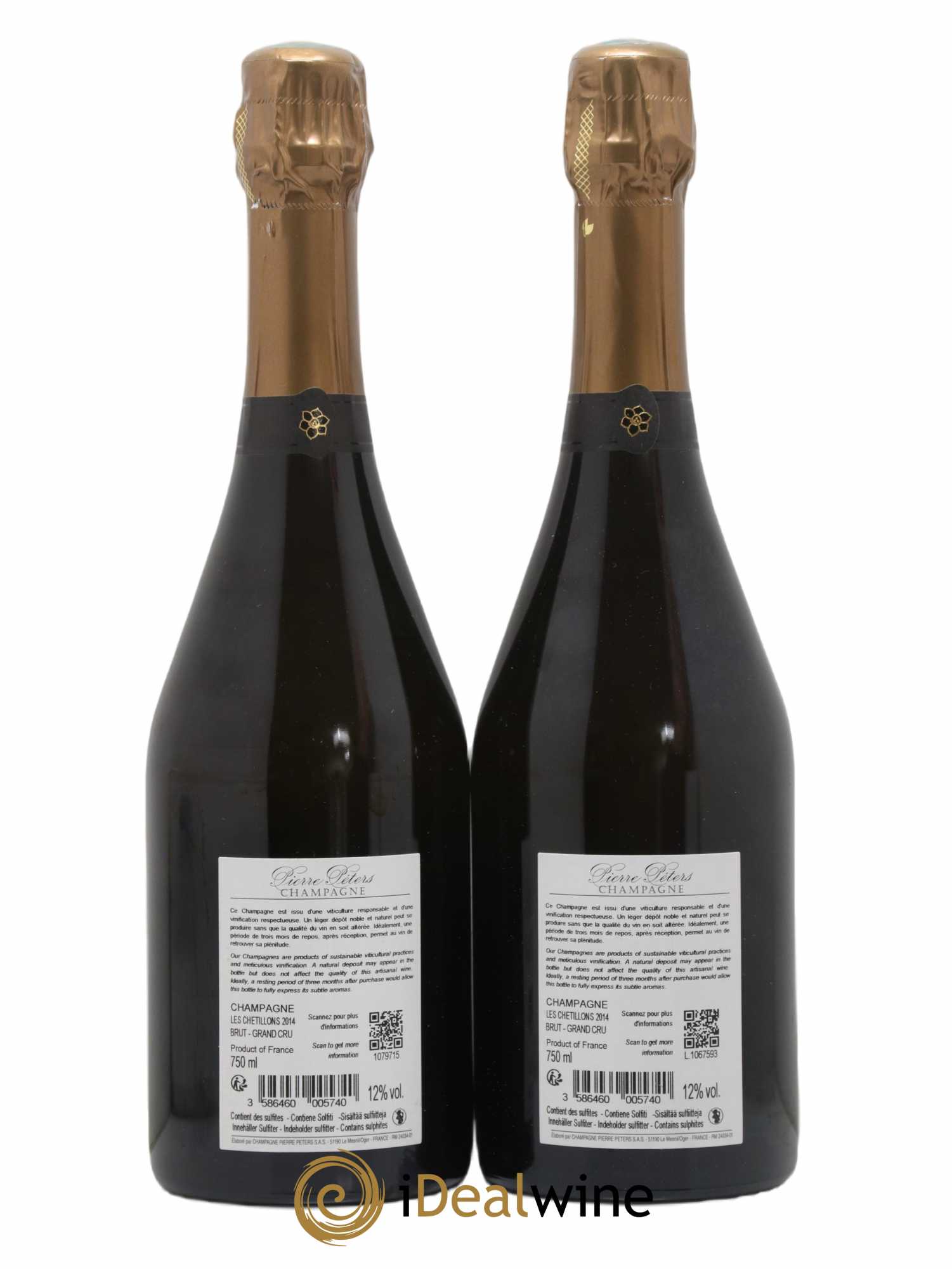 Cuvée Spéciale les Chétillons Blanc de Blancs Brut Pierre Péters 2014 - Lot de 2 bouteilles - 1