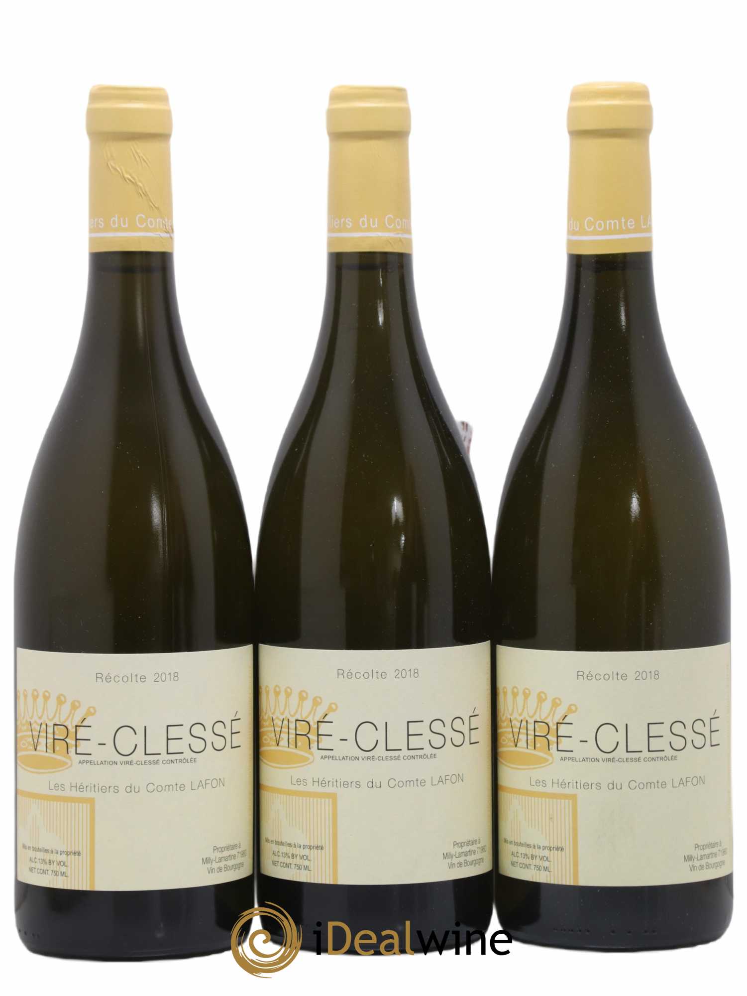 Viré-Clessé Héritiers du Comte Lafon (Domaine des) 2018 - Lot de 3 bouteilles - 0
