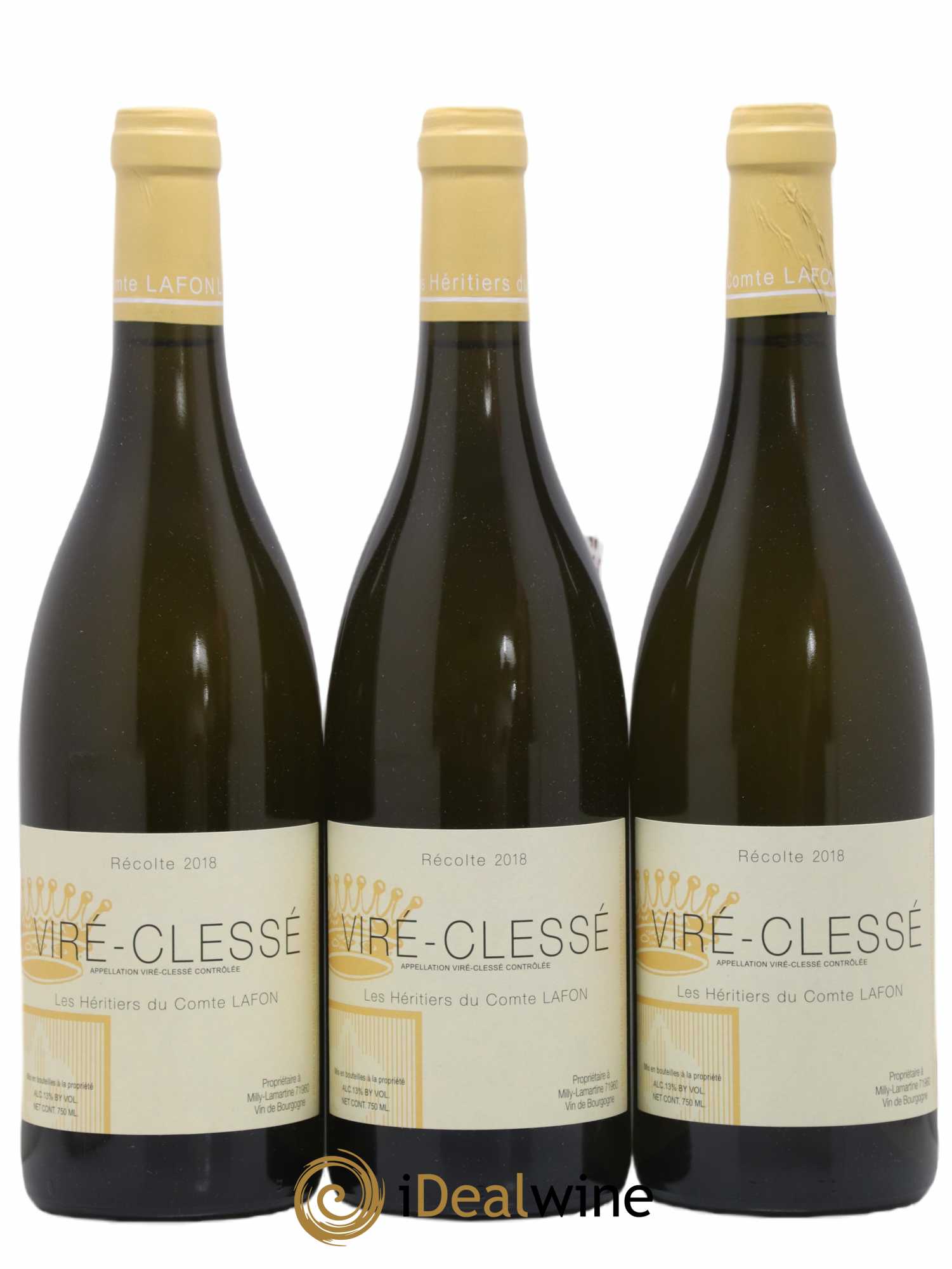 Viré-Clessé Héritiers du Comte Lafon (Domaine des) 2018 - Lot de 3 bouteilles - 0