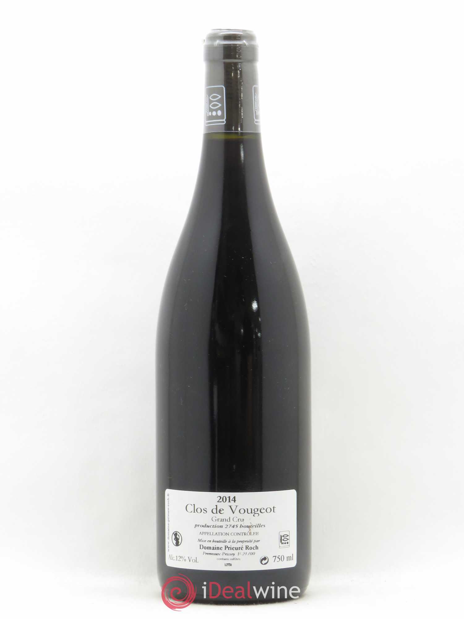 Clos de Vougeot Grand Cru Prieuré Roch 2014 - Lot de 1 bouteille - 1