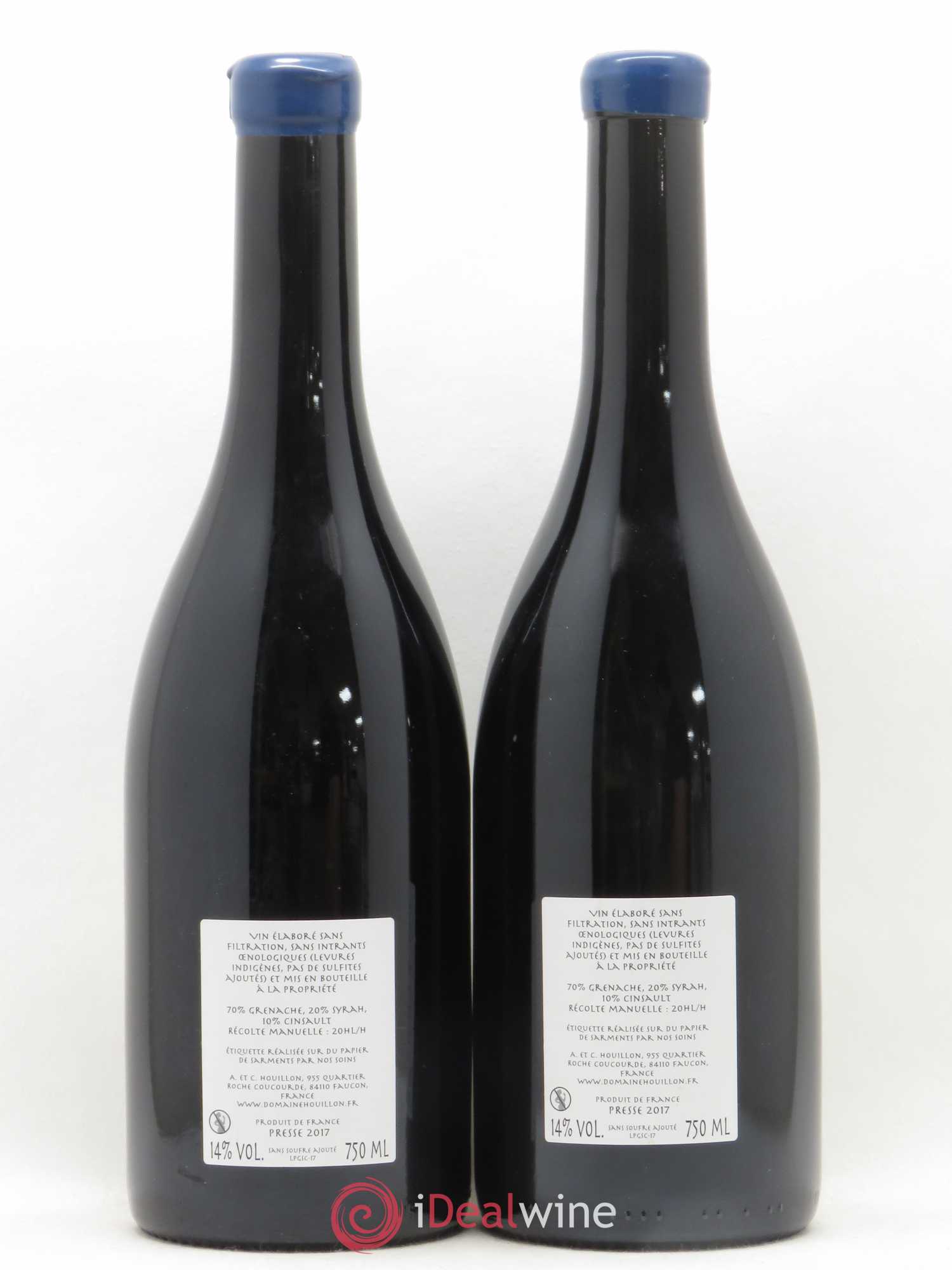 Côtes-du-Rhône Presse Aurélien et Charlotte Houillon 2017 - Lot de 2 bouteilles - 1