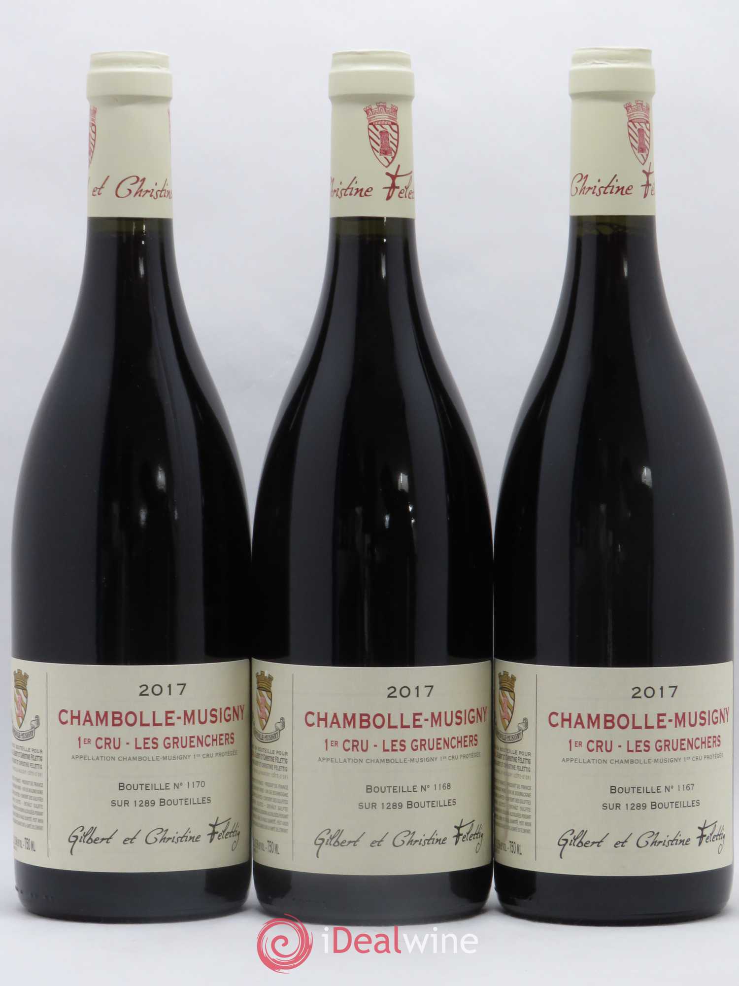 Chambolle-Musigny 1er Cru Les Gruenchers Domaine Felettig 2017 - Posten von 3 Flaschen - 0
