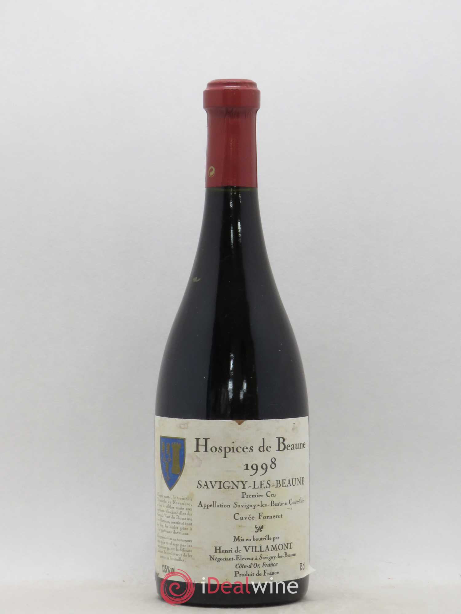 Savigny-lès-Beaune 1er Cru Hospice de Beaune cuvée Forneret Henry Villamont 1998 - Posten von 1 Flasche - 0