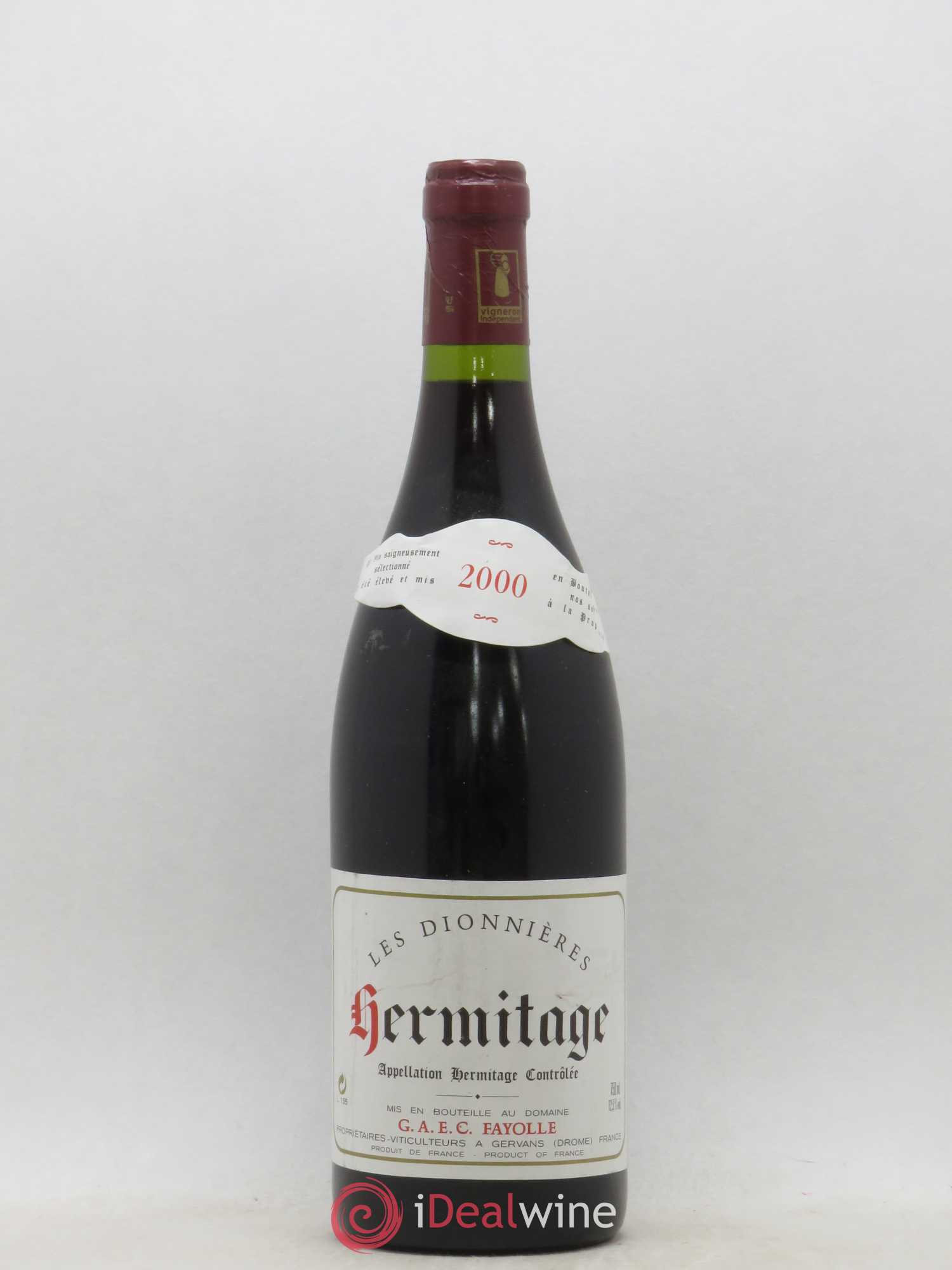 Hermitage Les Dionnieres Fayolle 2000 - Lot de 1 bouteille - 0