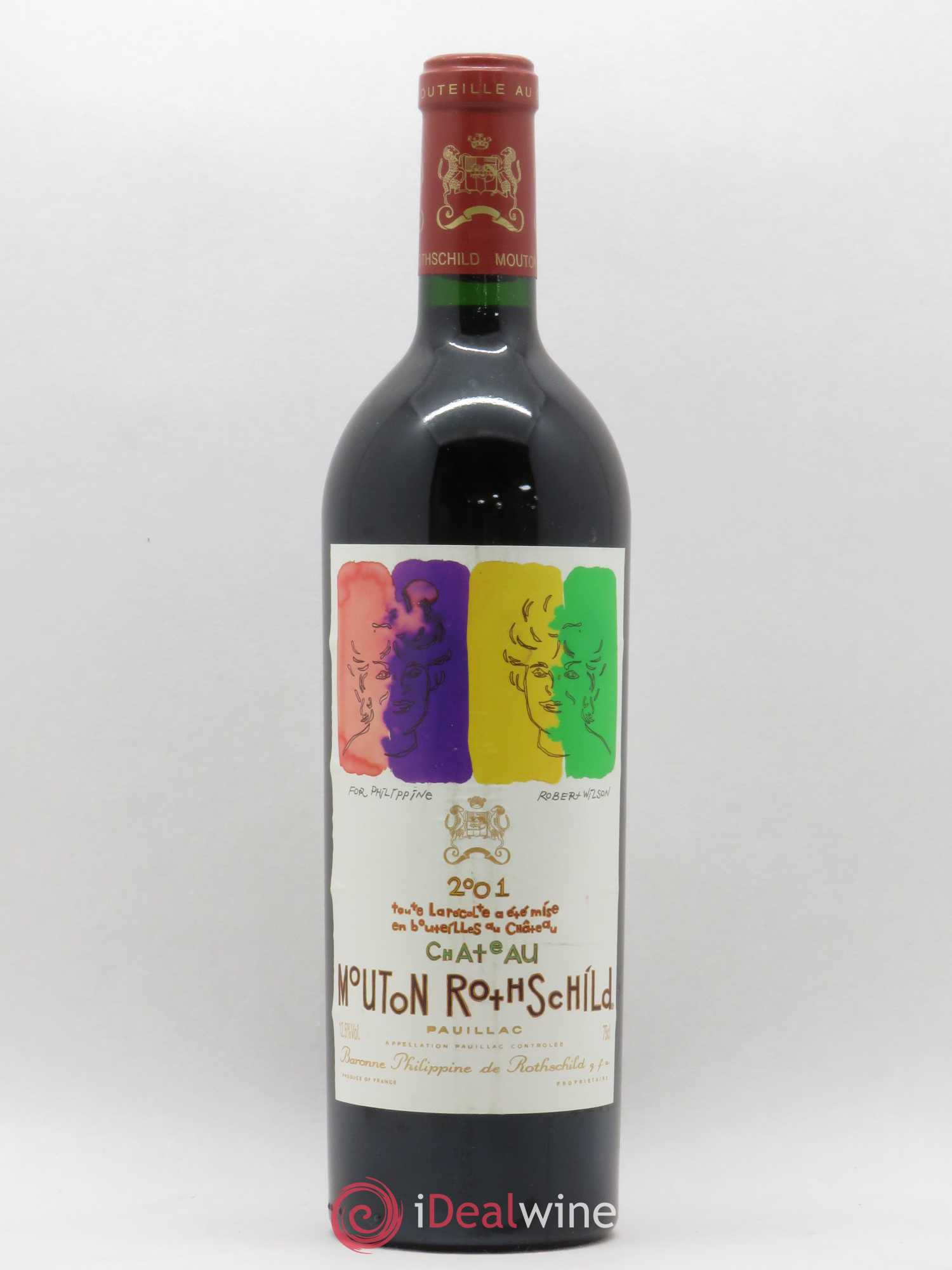 Château Mouton Rothschild 1er Grand Cru Classé 2001 - Lot de 1 bouteille - 0