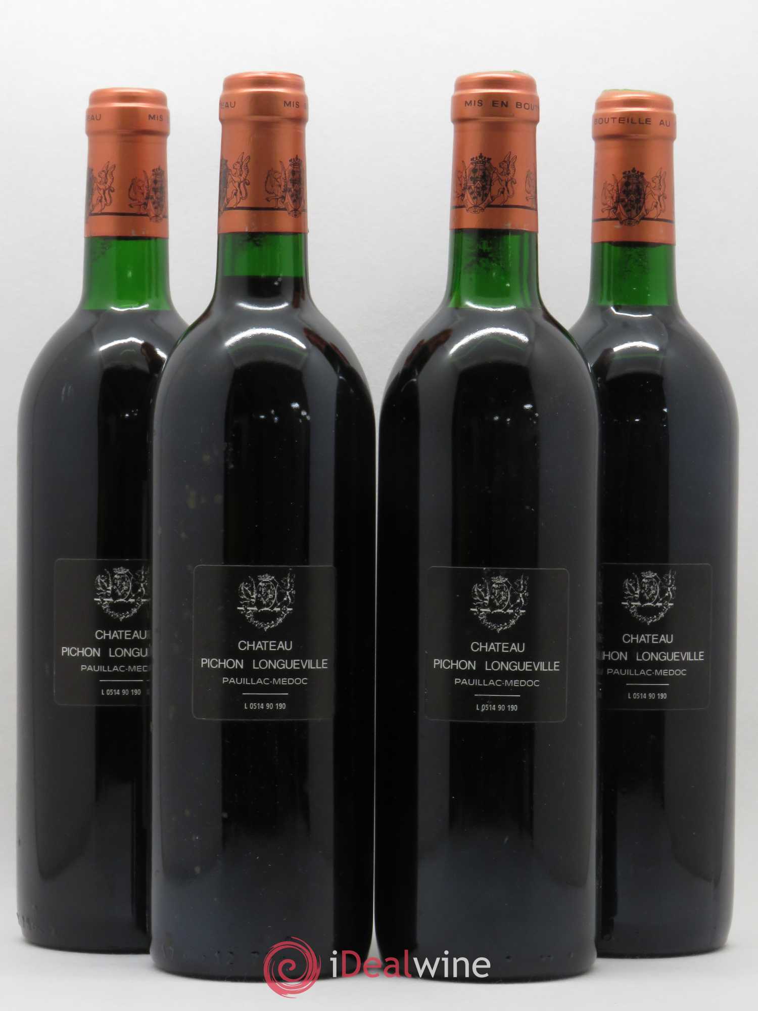 Pichon Longueville Baron 2ème Grand Cru Classé 1990 - Lot de 4 bouteilles - 1