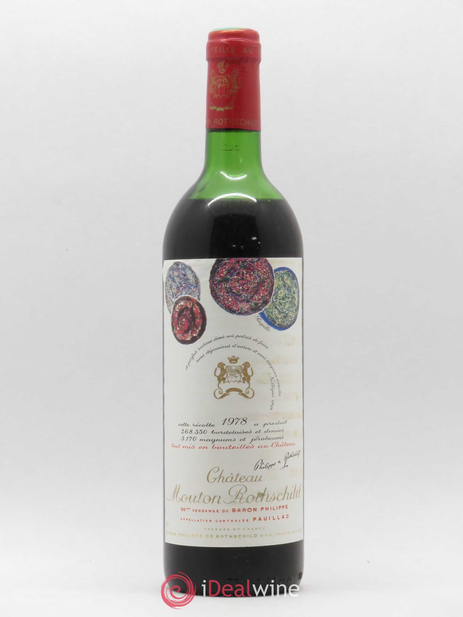 Château Mouton Rothschild 1er Grand Cru Classé 1978 - Lot de 1 bouteille - 0