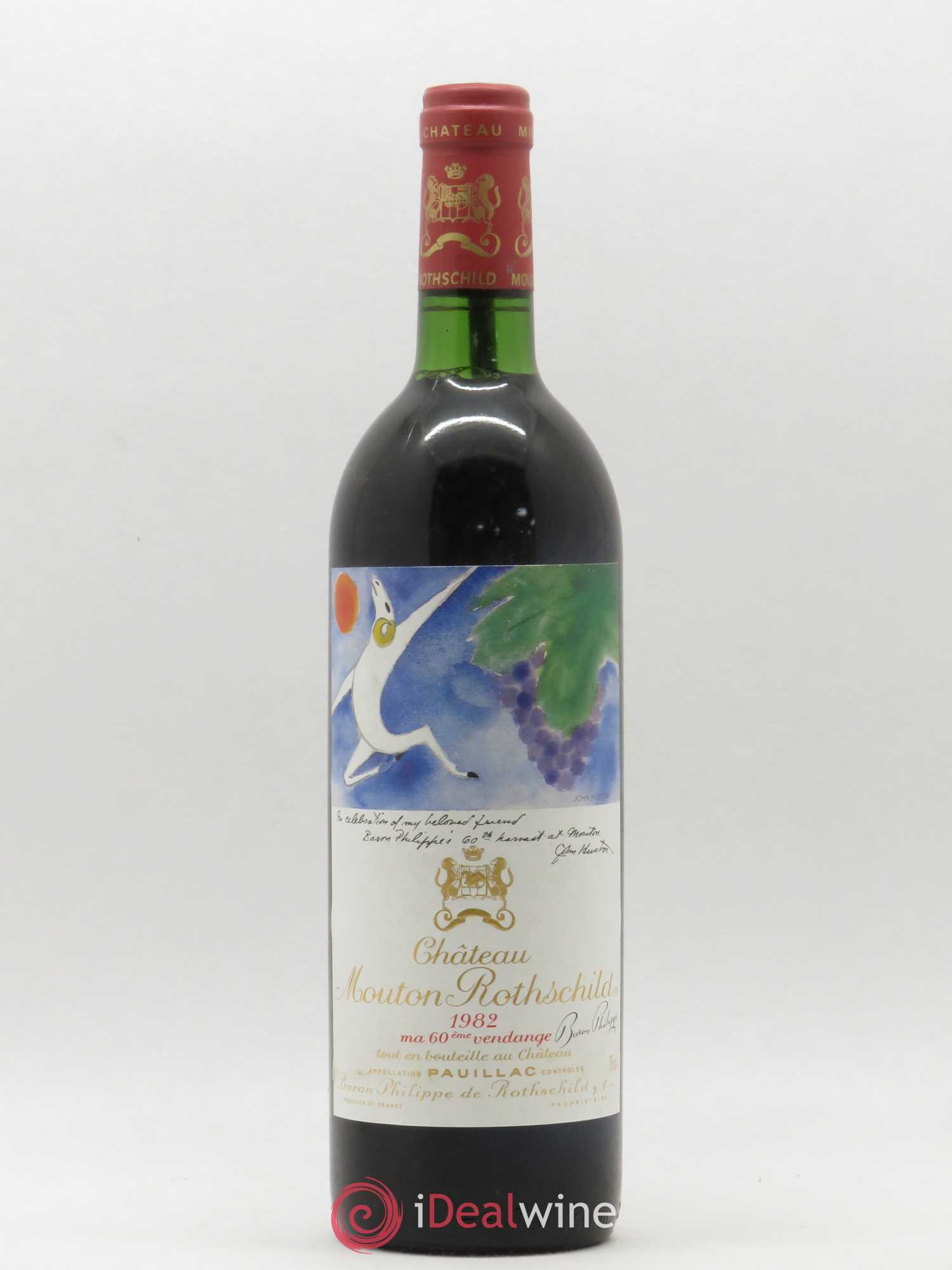 Château Mouton Rothschild 1er Grand Cru Classé 1982 - Lot de 1 bouteille - 0