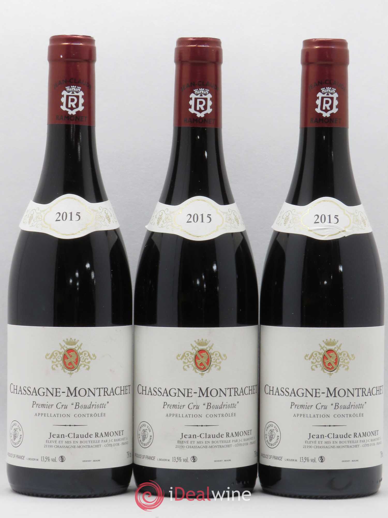 Chassagne-Montrachet 1er Cru Boudriotte Ramonet (Domaine) 2015 - Lot de 3 bouteilles - 0