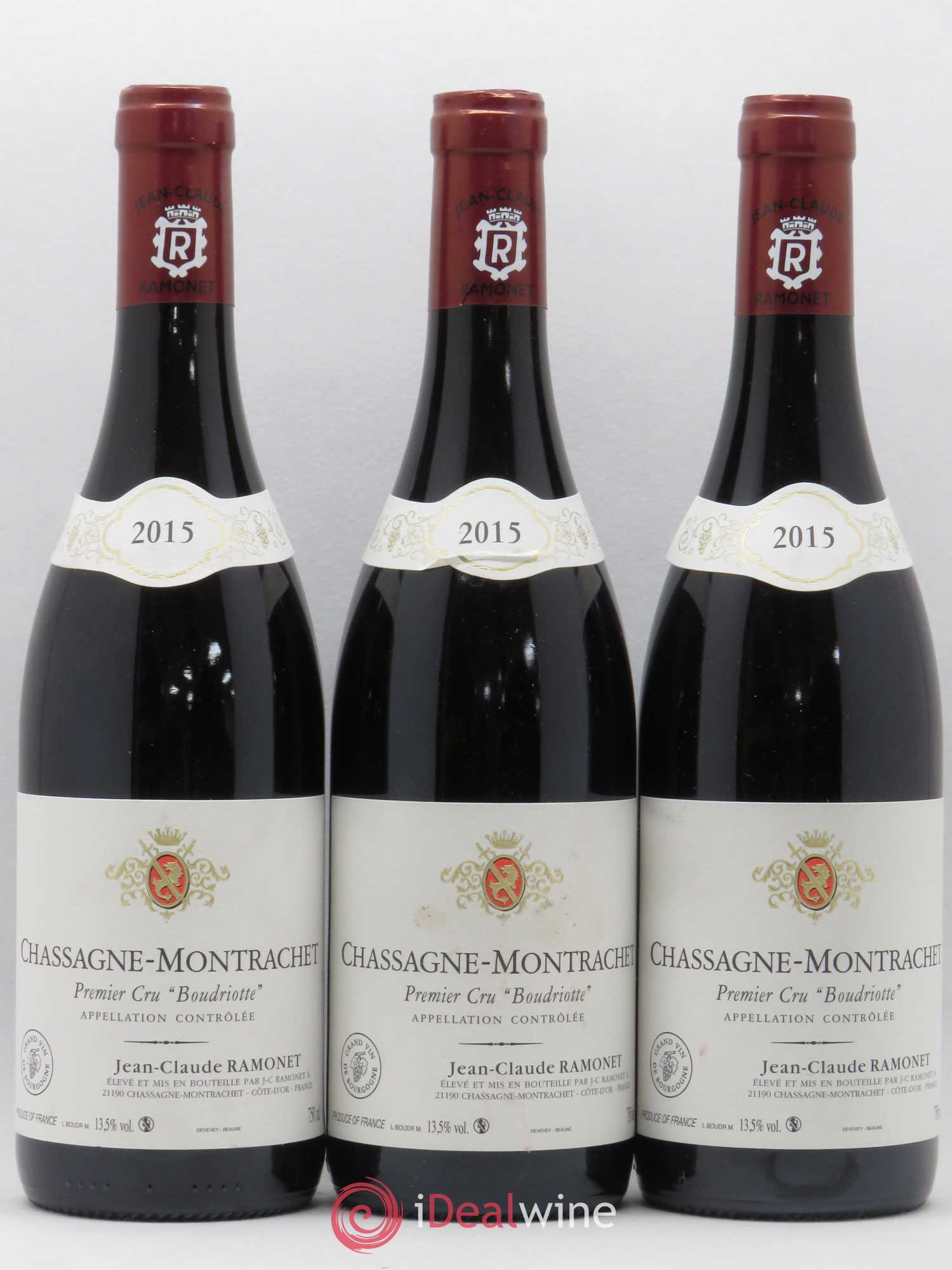 Chassagne-Montrachet 1er Cru Boudriotte Ramonet (Domaine) 2015 - Lot de 3 bouteilles - 0