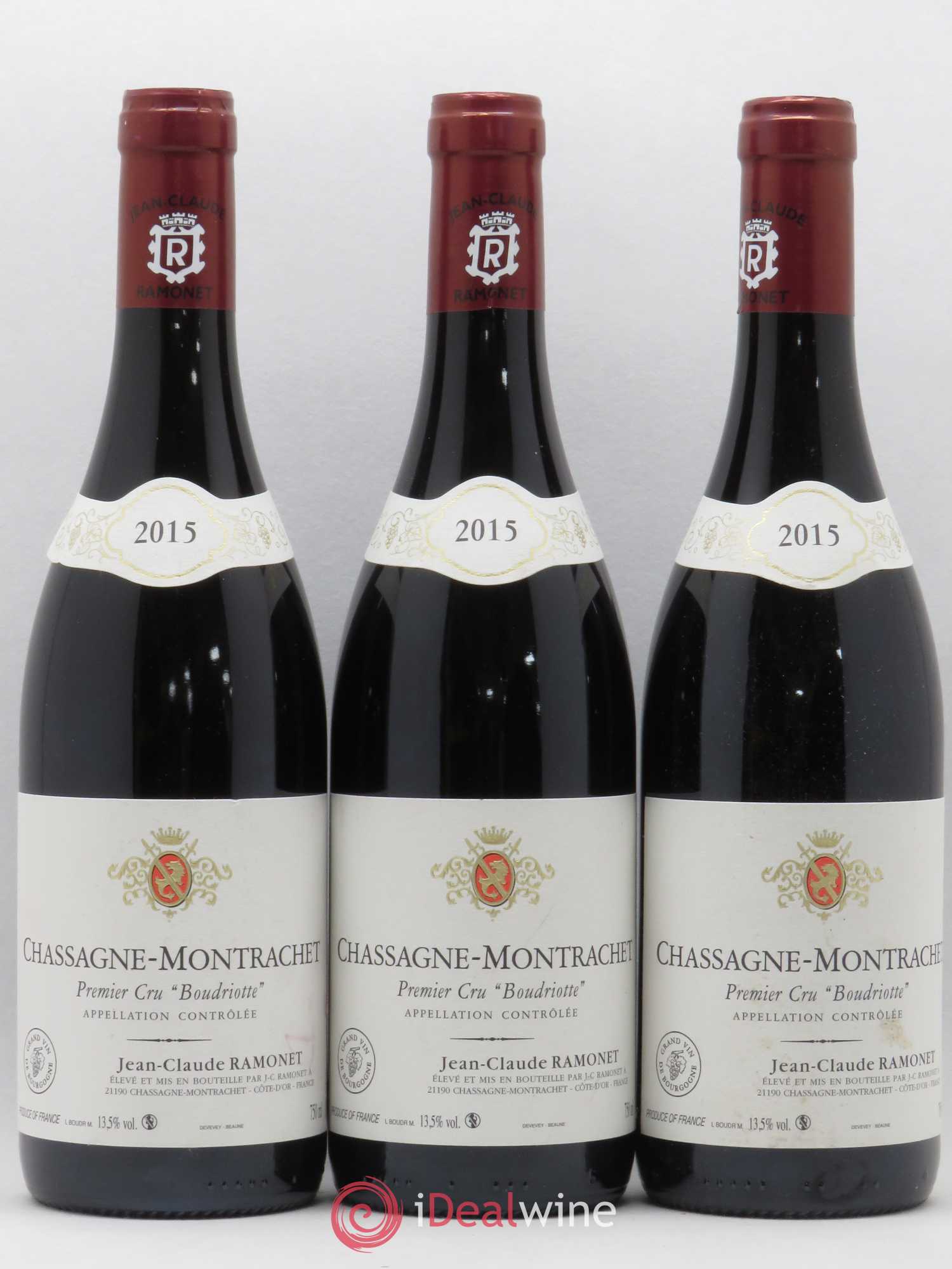 Chassagne-Montrachet 1er Cru Boudriotte Ramonet (Domaine) 2015 - Lot de 3 bouteilles - 0