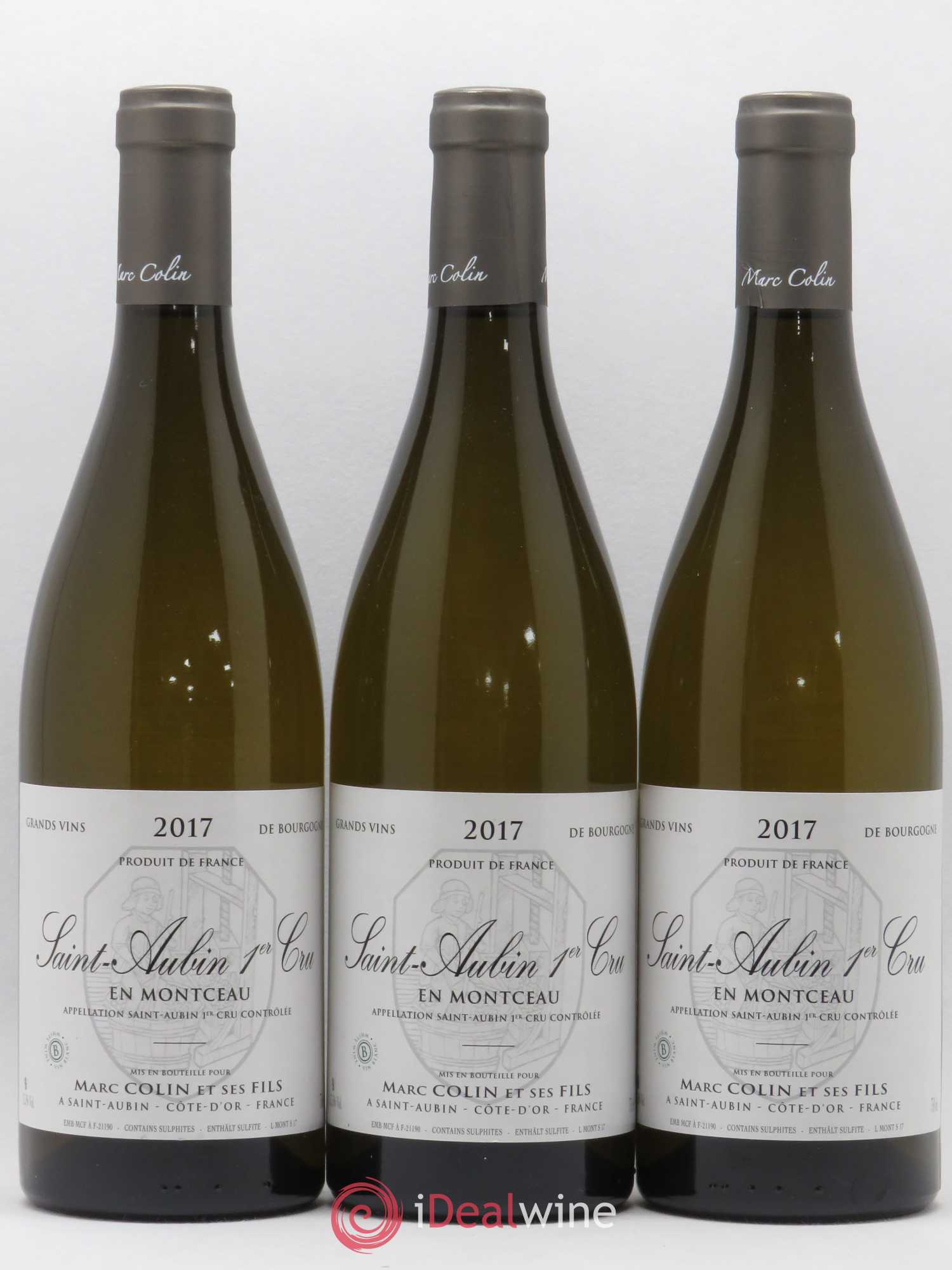 Saint-Aubin 1er Cru En Montceau Domaine Marc Colin et Fils 2017 - Posten von 3 Flaschen - 0