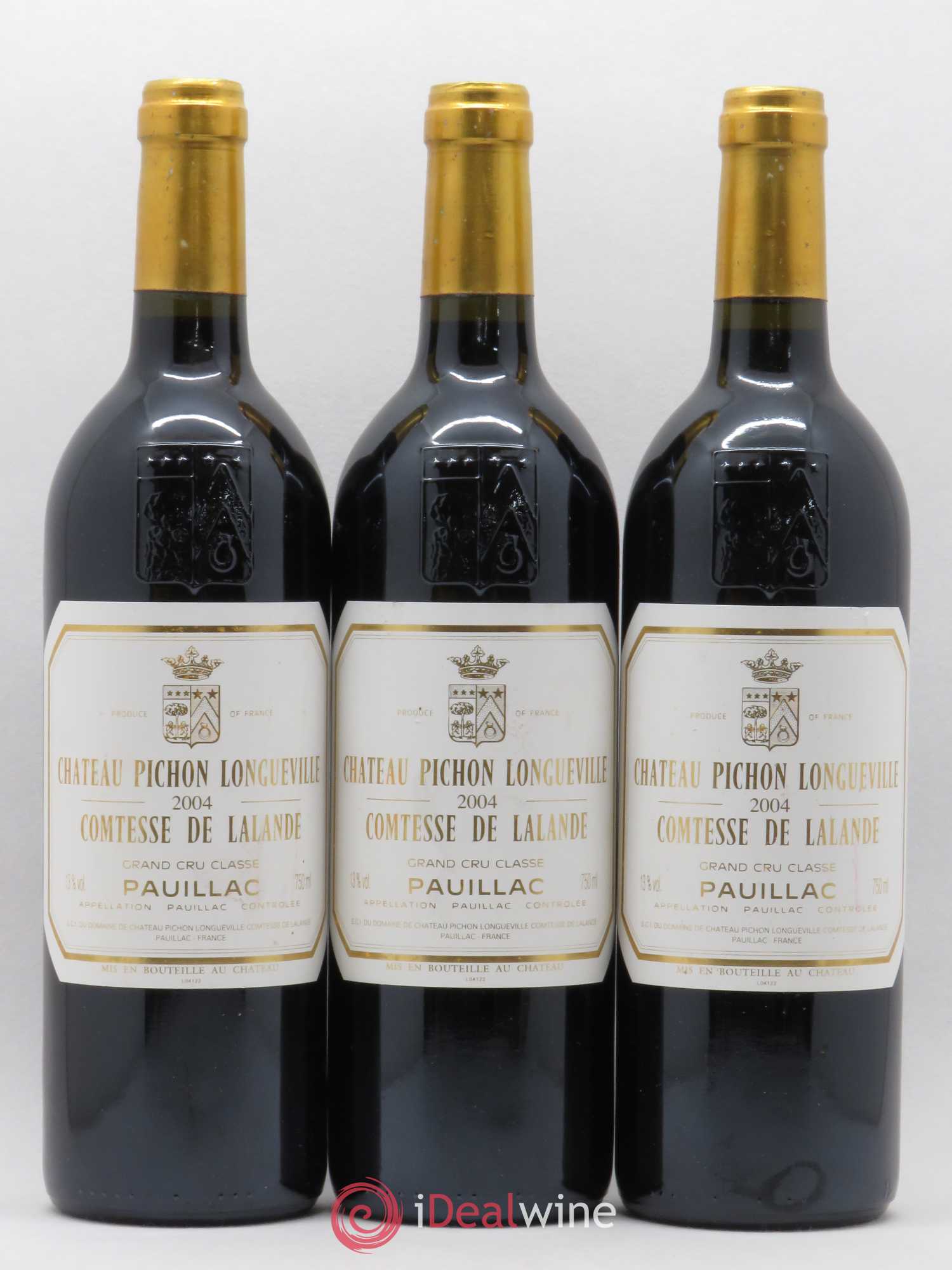 Château Pichon Longueville Comtesse de Lalande 2ème Grand Cru Classé 2004 - Lot de 3 bouteilles - 0
