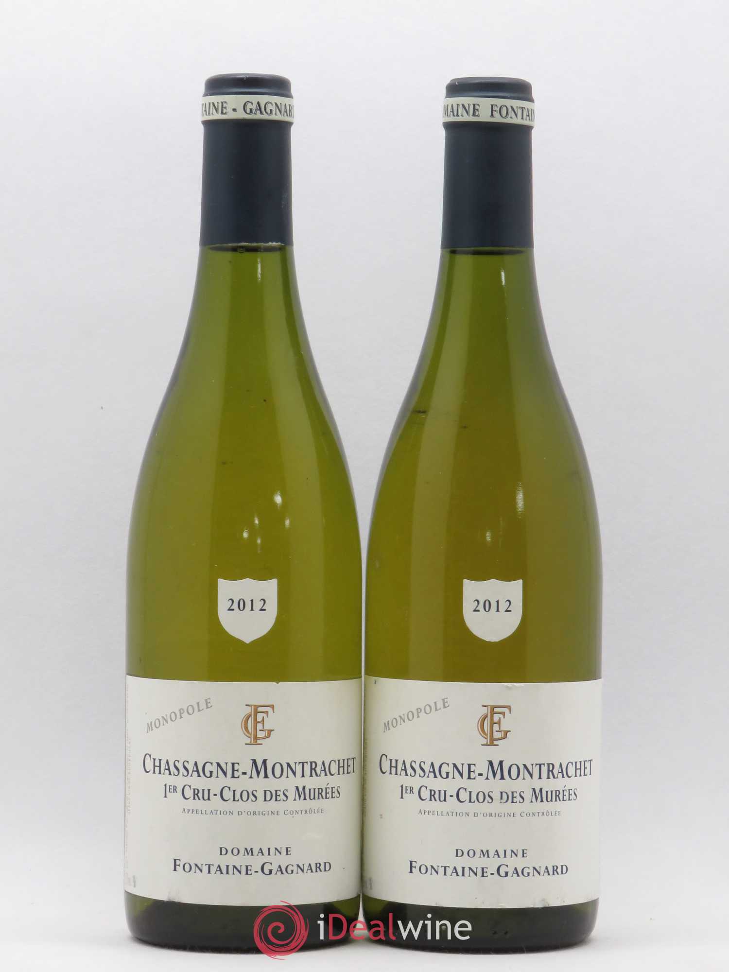 Chassagne-Montrachet 1er Cru Clos des Mûrées Domaine Fontaine Gagnard 2012 - Posten von 2 Flaschen - 0