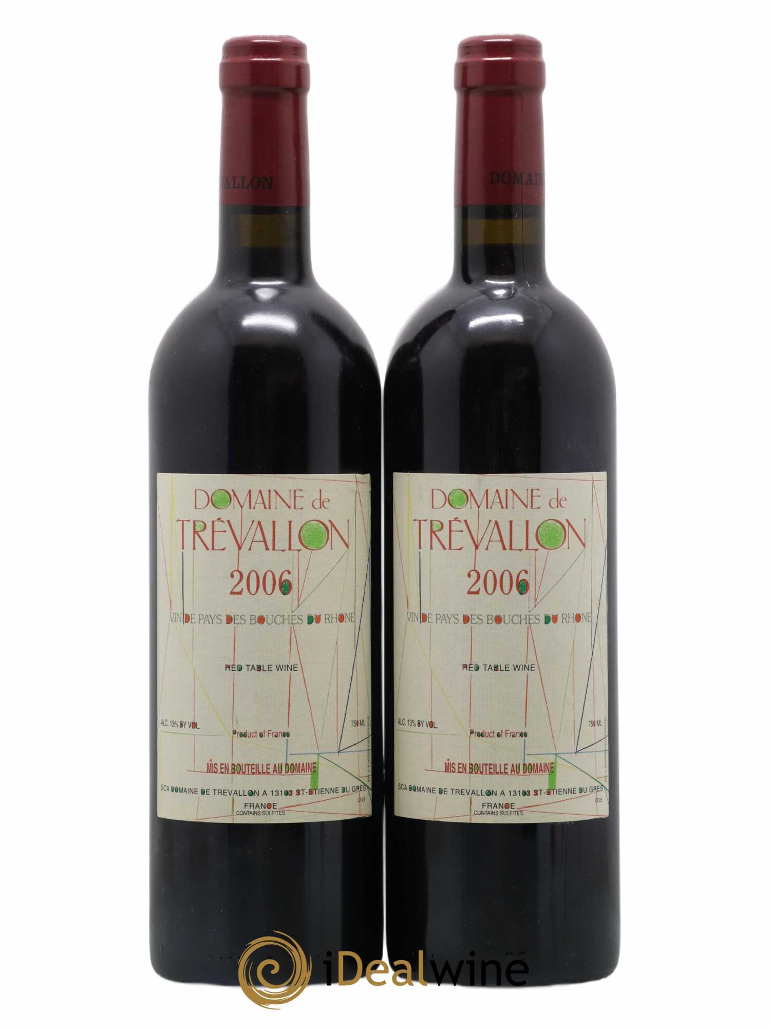 VDP Bouches du Rhône Trévallon (Domaine de) Eloi Dürrbach 2006 - Lot de 2 bouteilles - 0