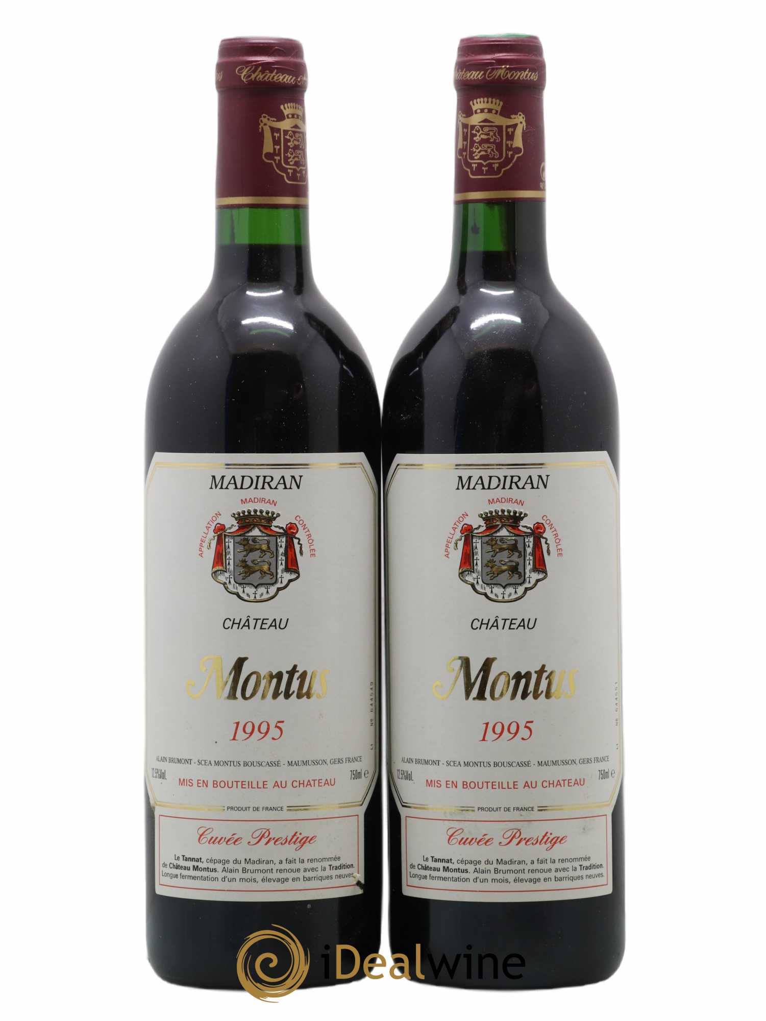 Madiran Château Montus-Prestige Alain Brumont 1995 - Lot de 2 bouteilles - 0