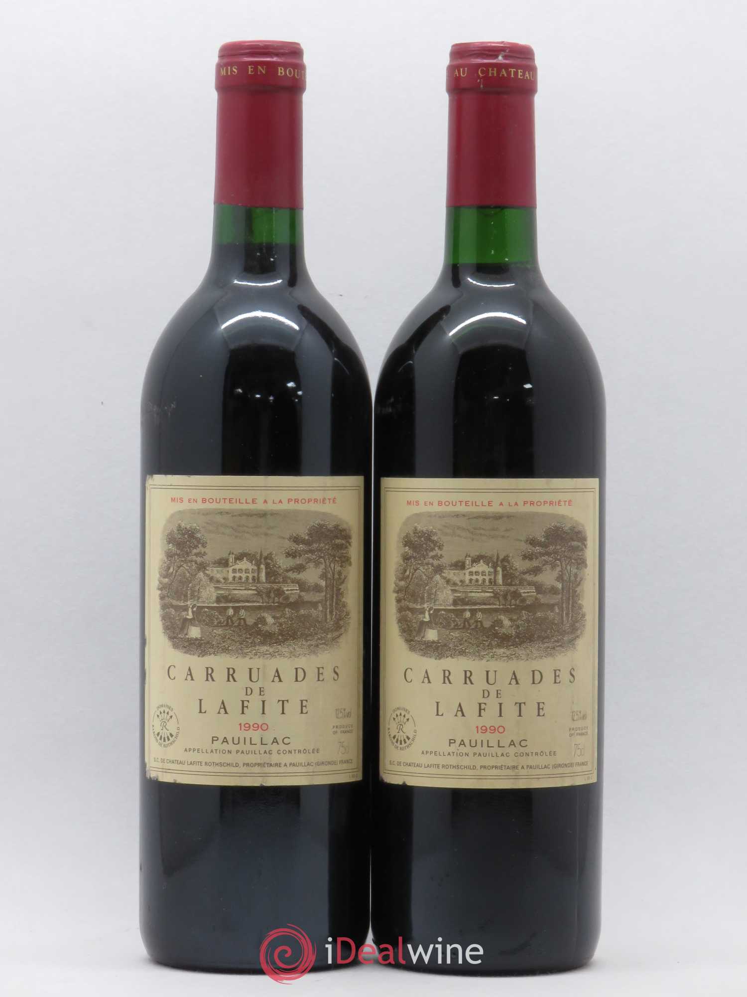 Carruades de Lafite Rothschild Second Vin 1990 - Lot de 2 bouteilles - 0