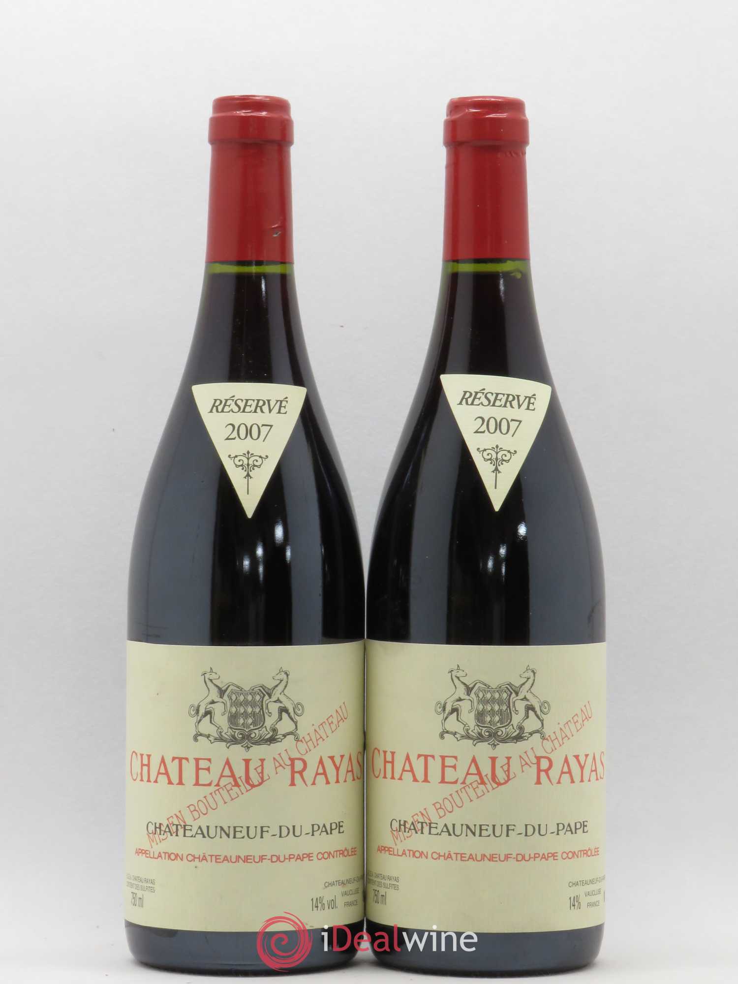 Châteauneuf-du-Pape Château Rayas Emmanuel Reynaud 2007 - Lot de 2 bouteilles - 0