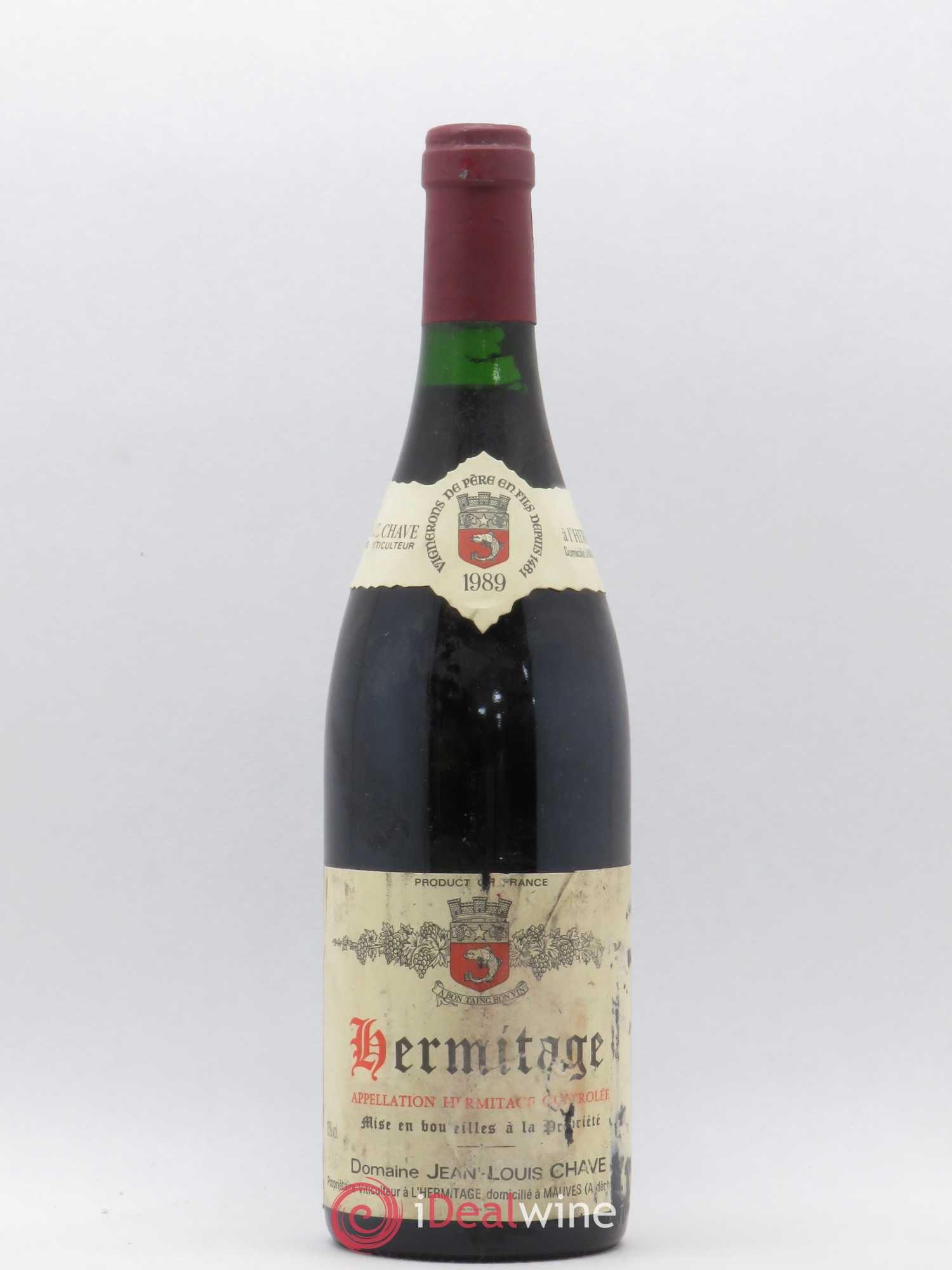 Hermitage Jean-Louis Chave 1989 - Lot de 1 bouteille - 0